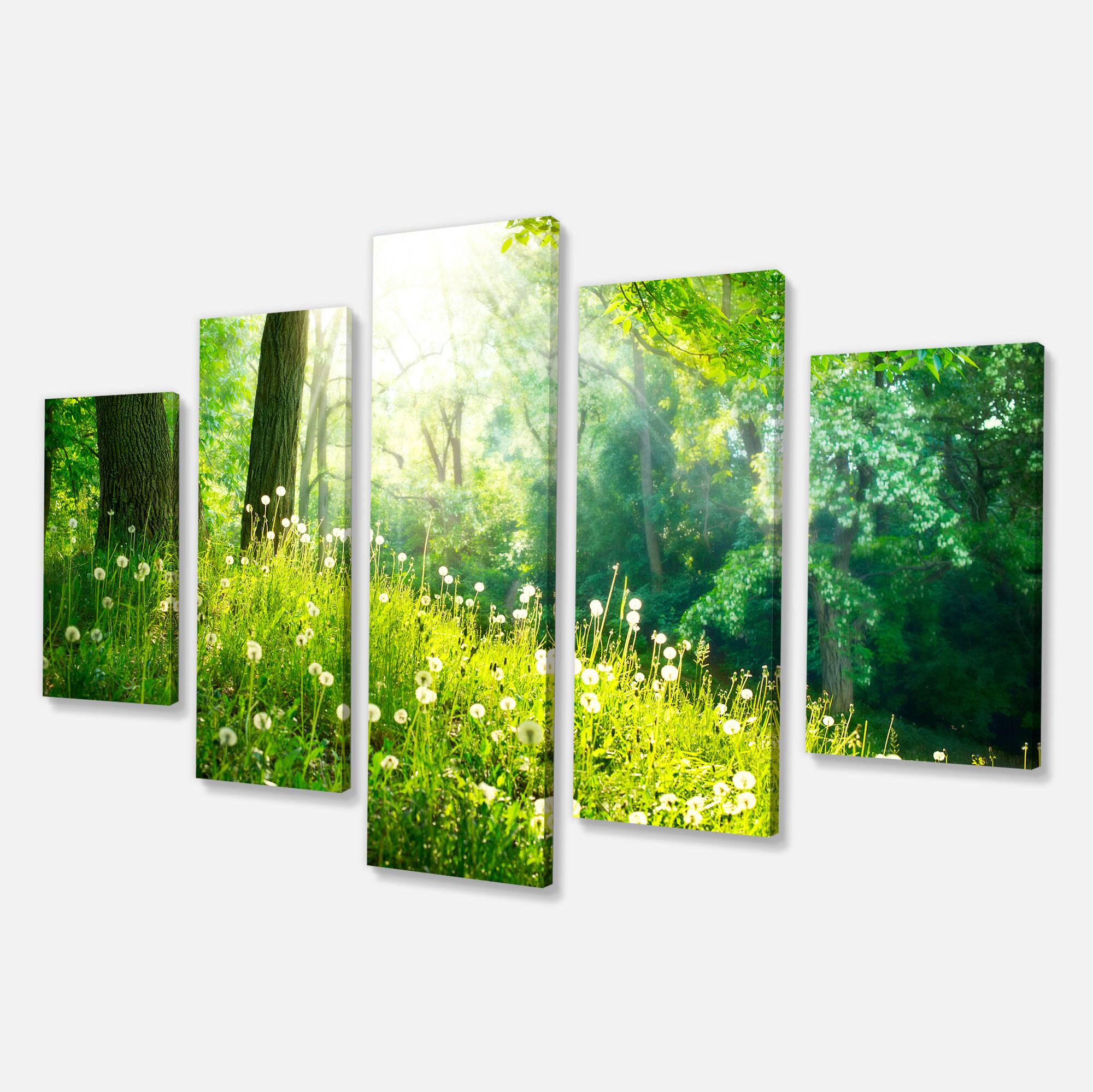 Designart - Beautiful Green Grass and Trees