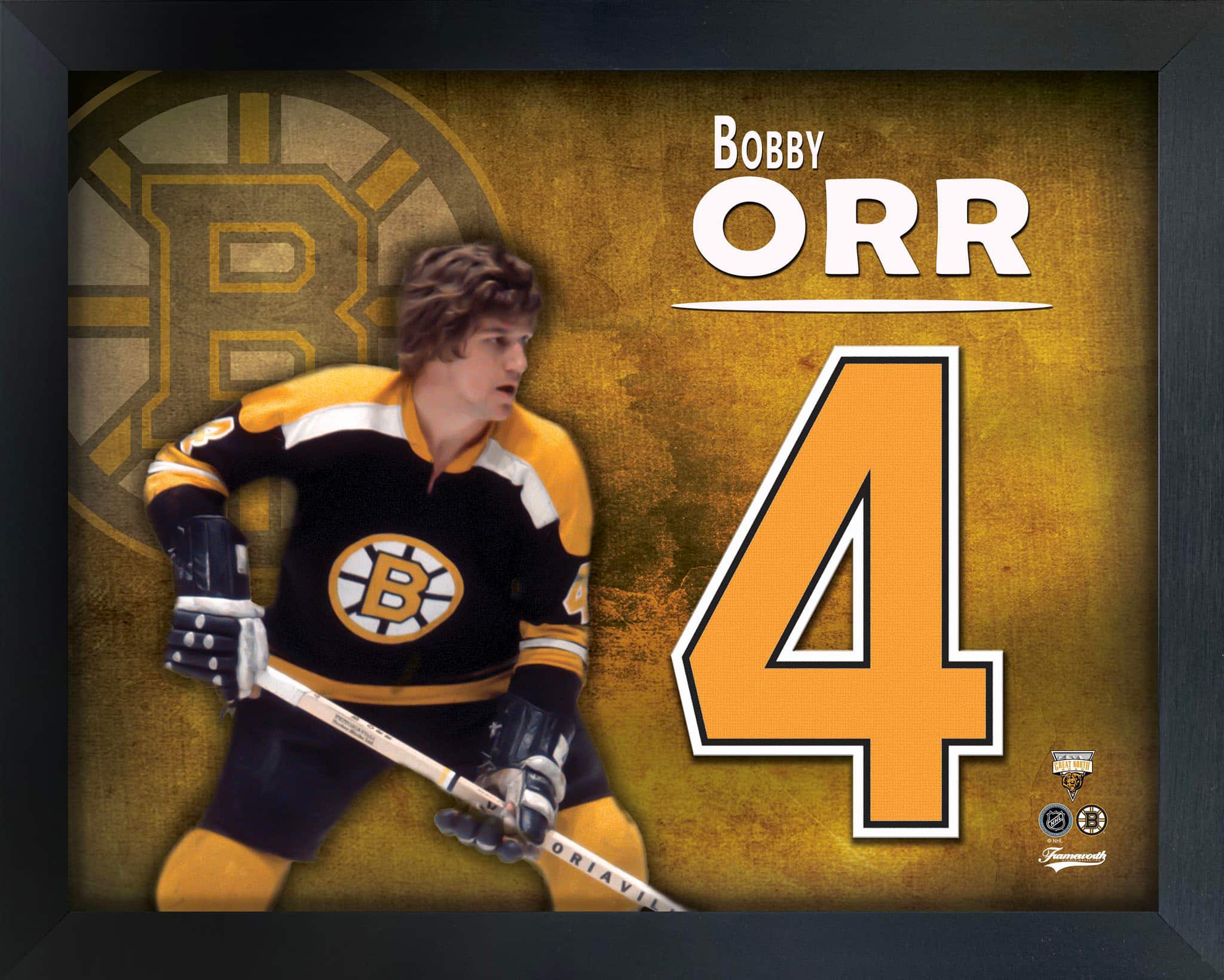 Bobby Orr 16" x 20" Jersey Number Frame Boston Bruins