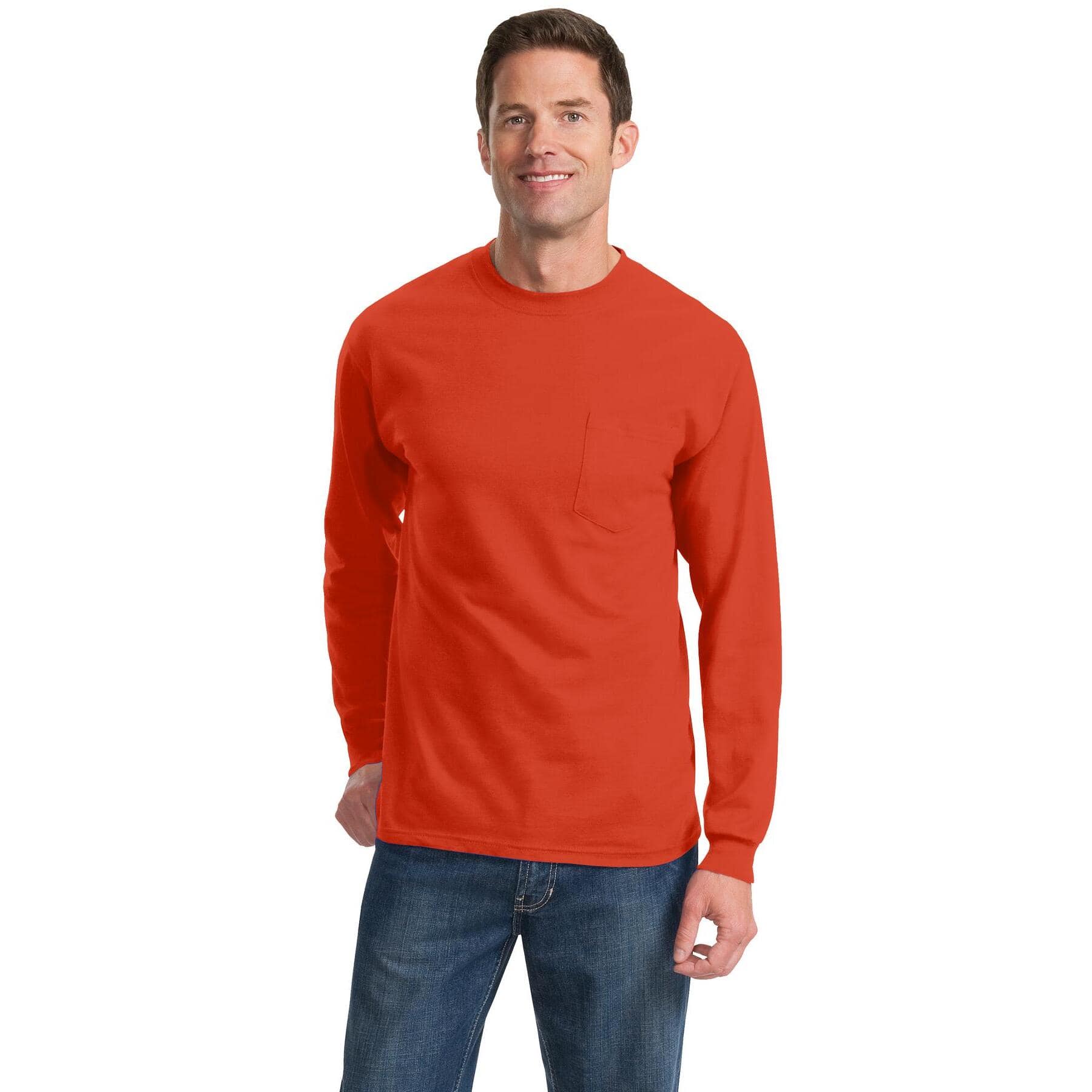 Port & Company® Tall Long Sleeve Essential Pocket T-Shirt