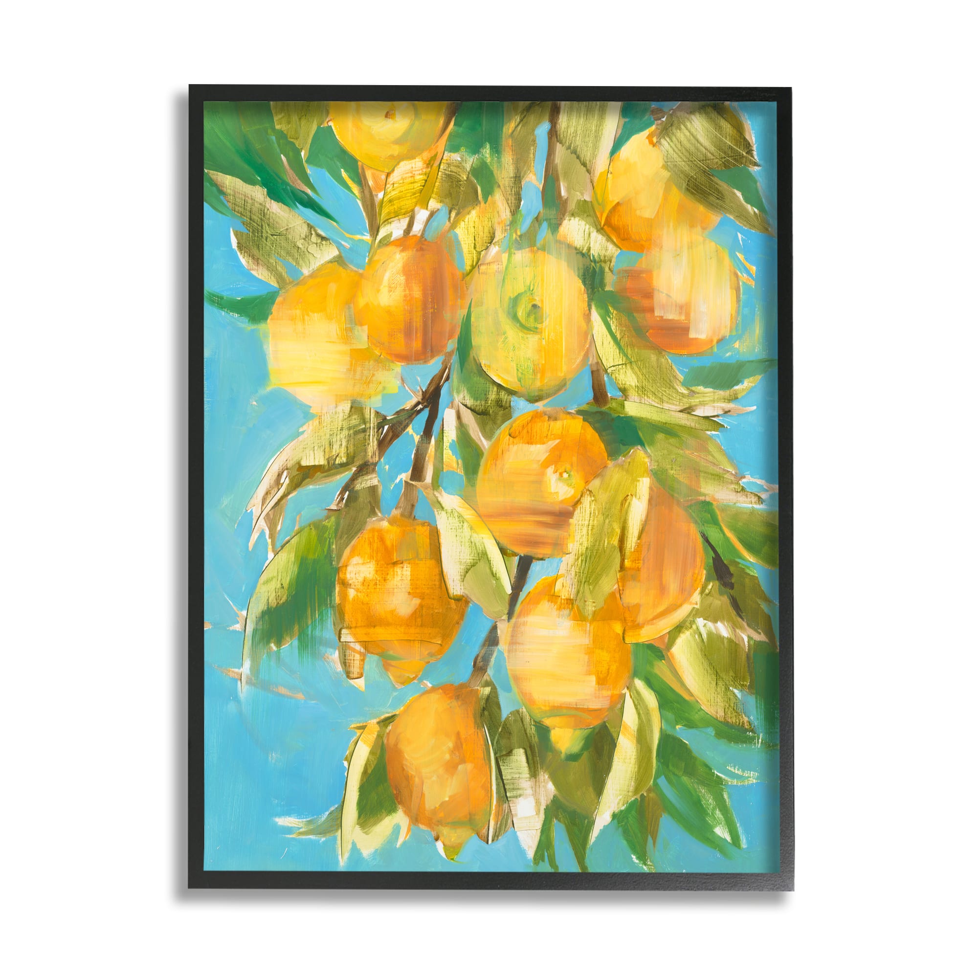 Stupell Industries Ripe Lemon Tree Painting Wall Accent with Frame