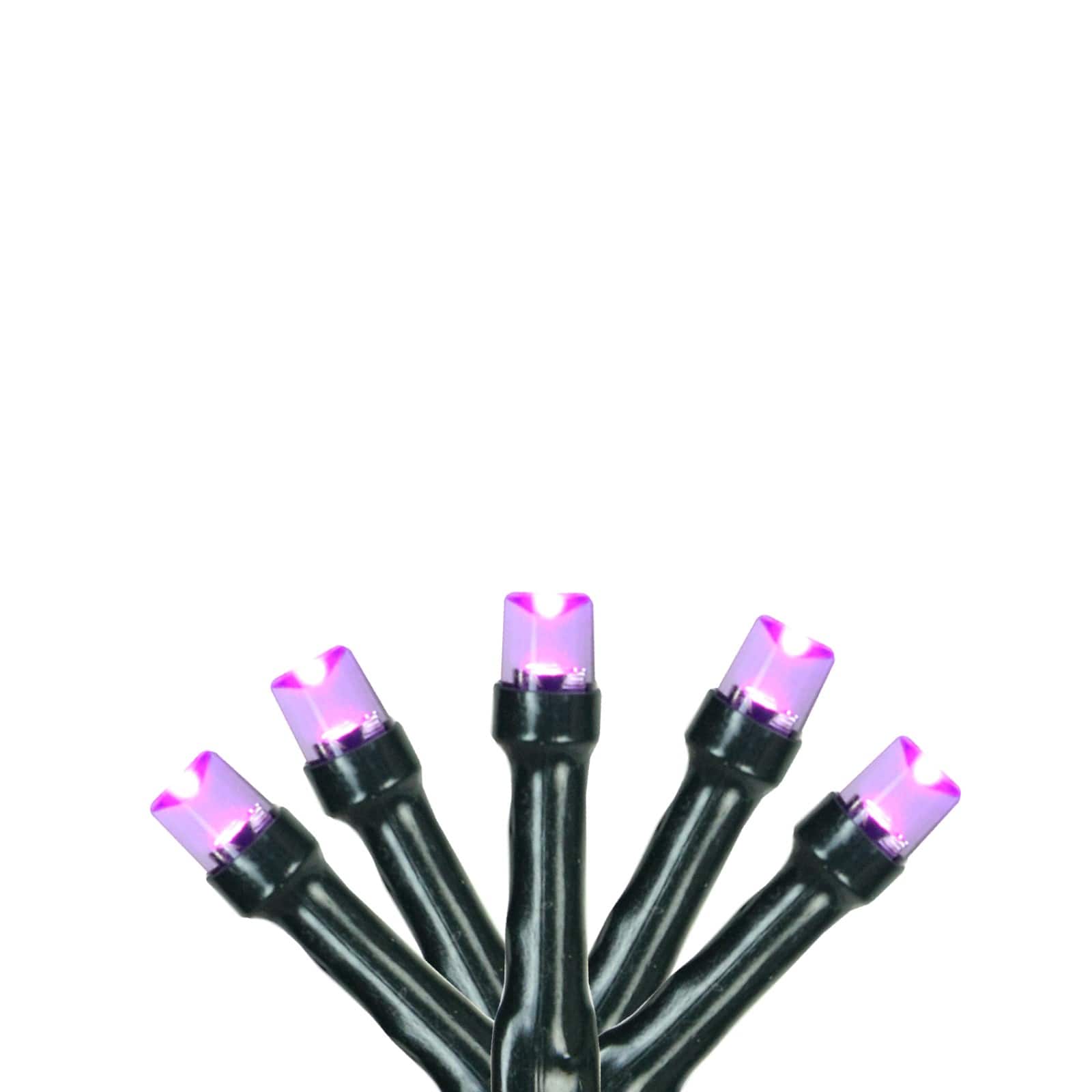 20ct. Purple LED Wide Angle Mini Christmas String Lights with Green Wire