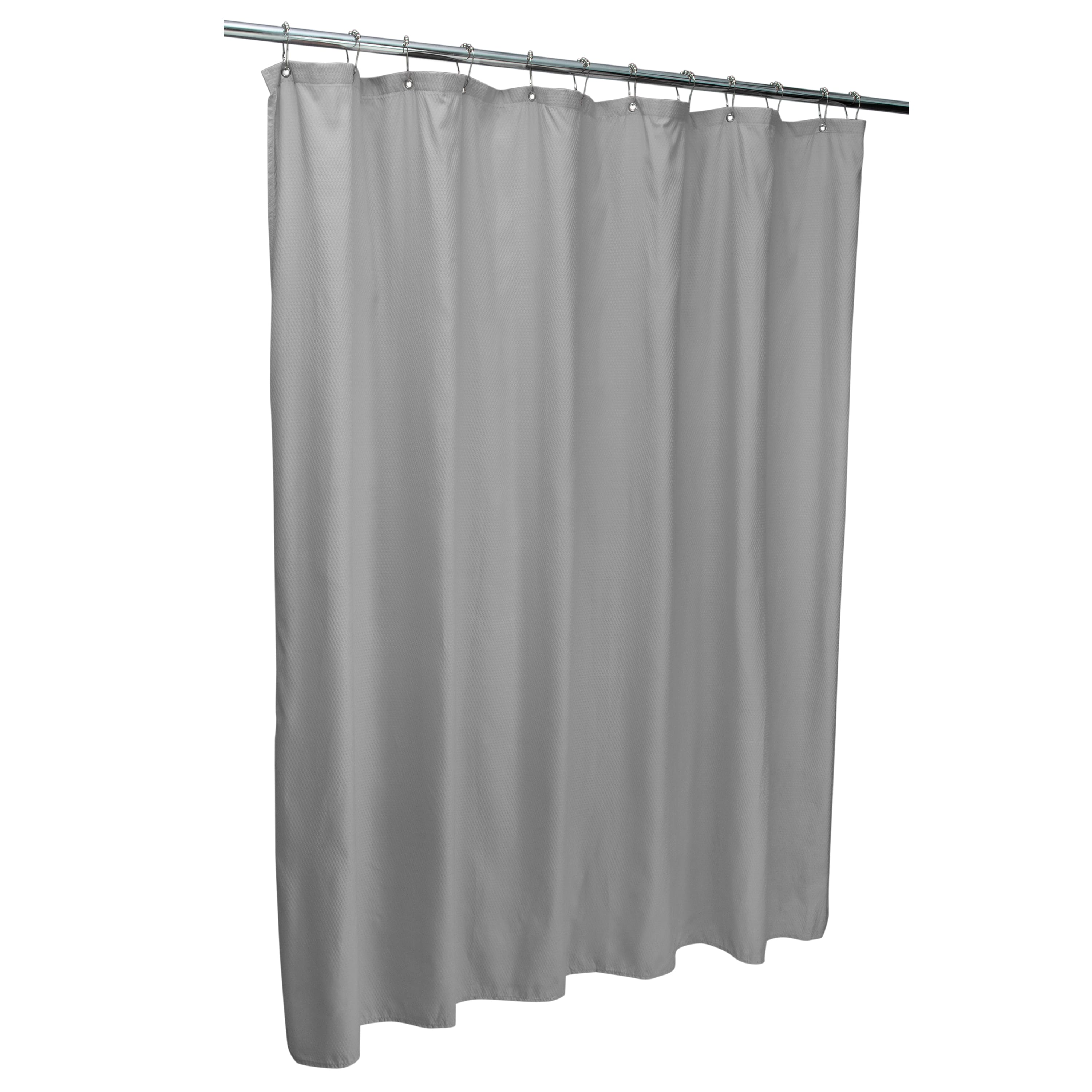 Bath Bliss Microfiber Soft Touch Diamond Design Shower Curtain Liner