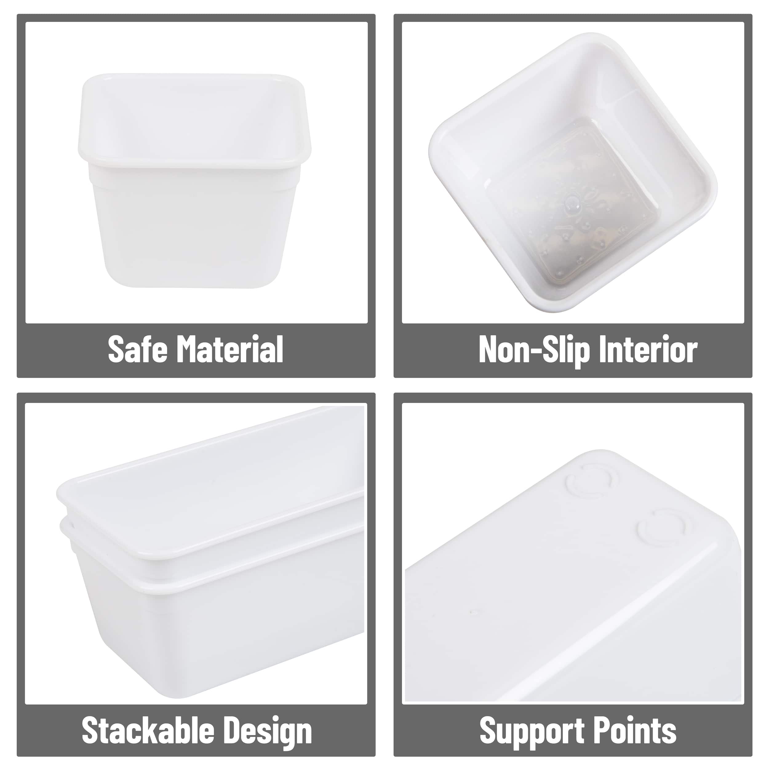 Mind Reader 25-Piece Drawer Organizer Set, Storage Trays, White