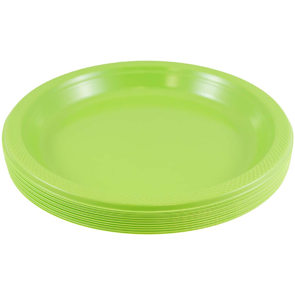 JAM Paper 9" Lime Green Plastic Party Plates, 20ct.