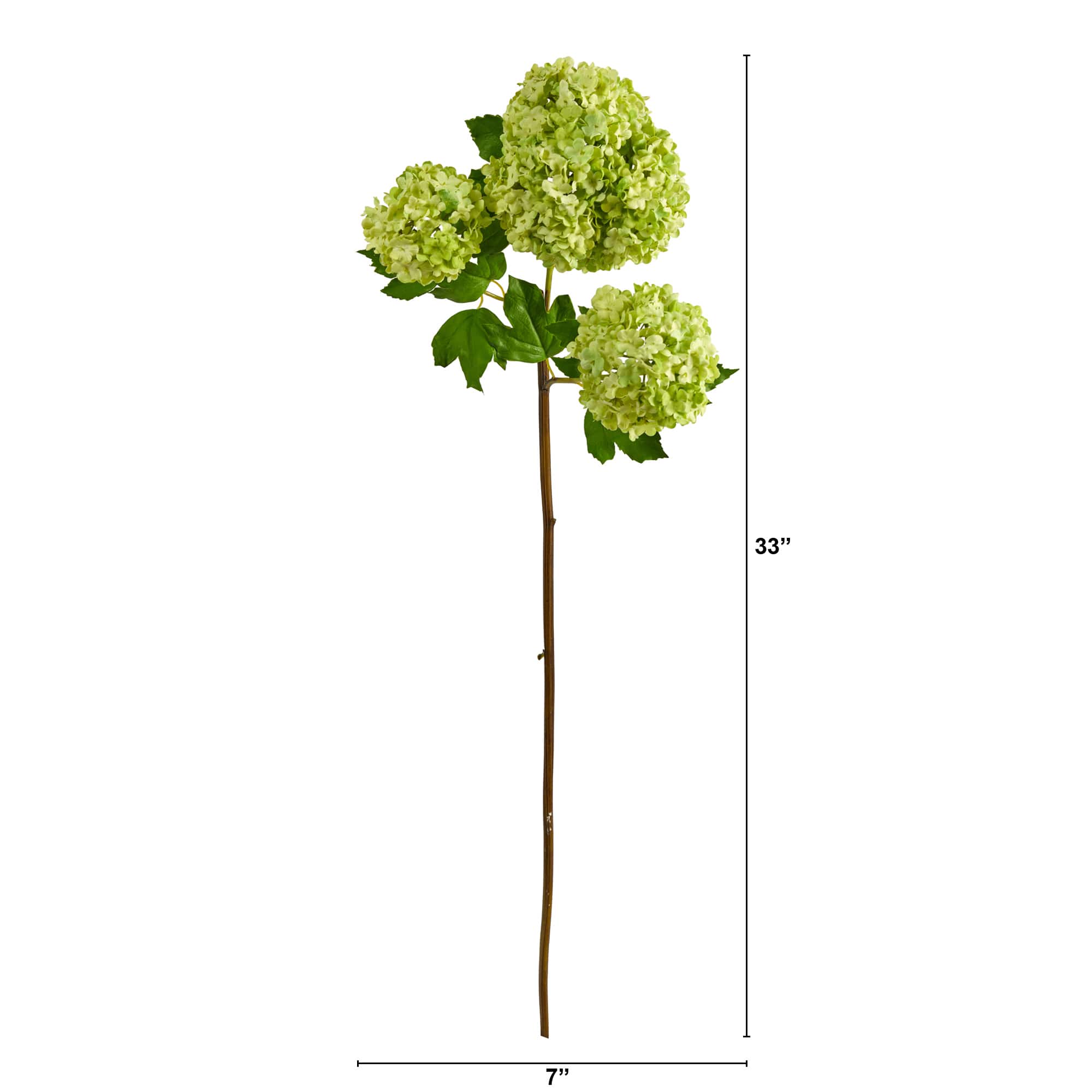 Green Snowball Hydrangea Artificial Flower Stem, 2ct.