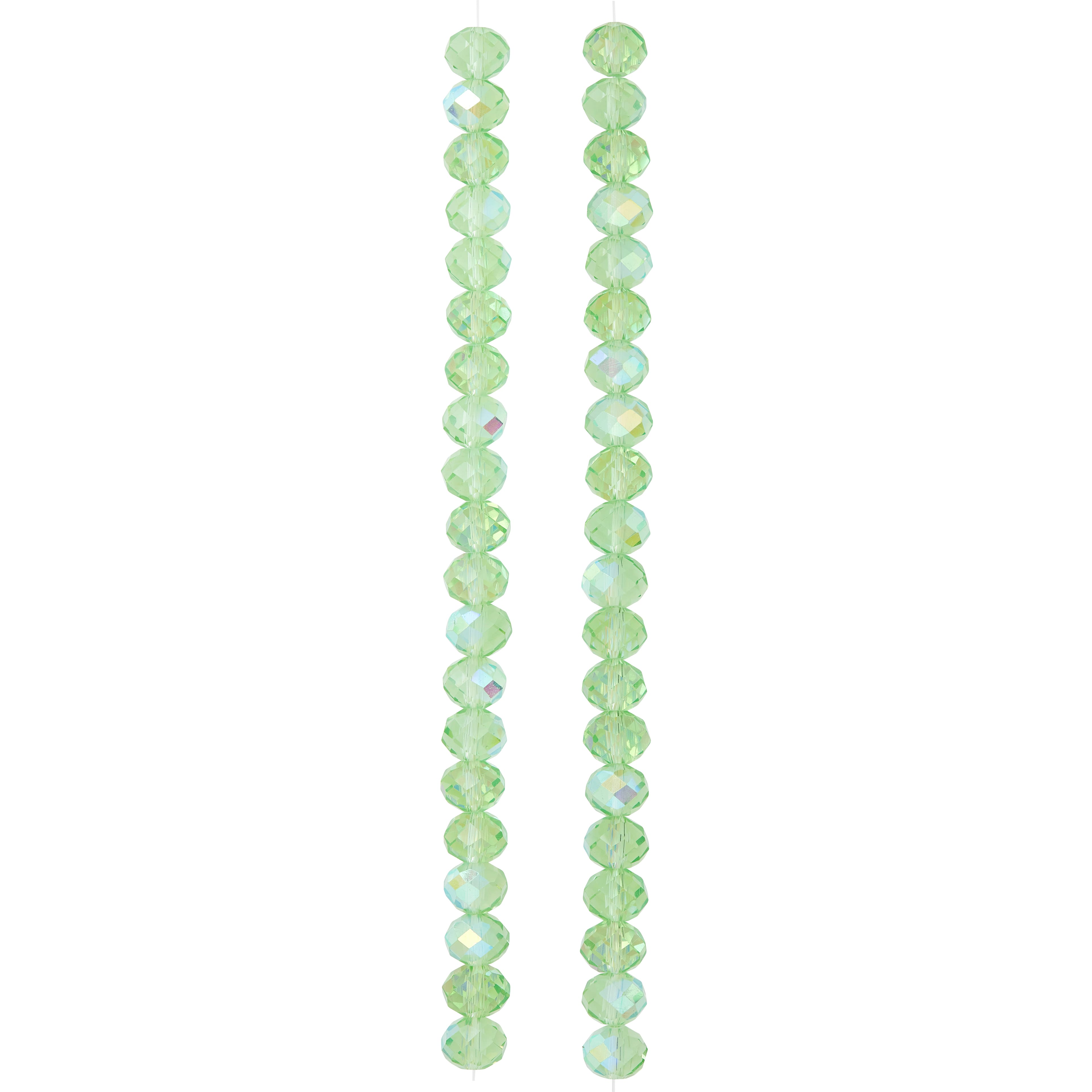12 Pack: Peridot AB Faceted Glass Beads, 10mm by Bead Landing™
