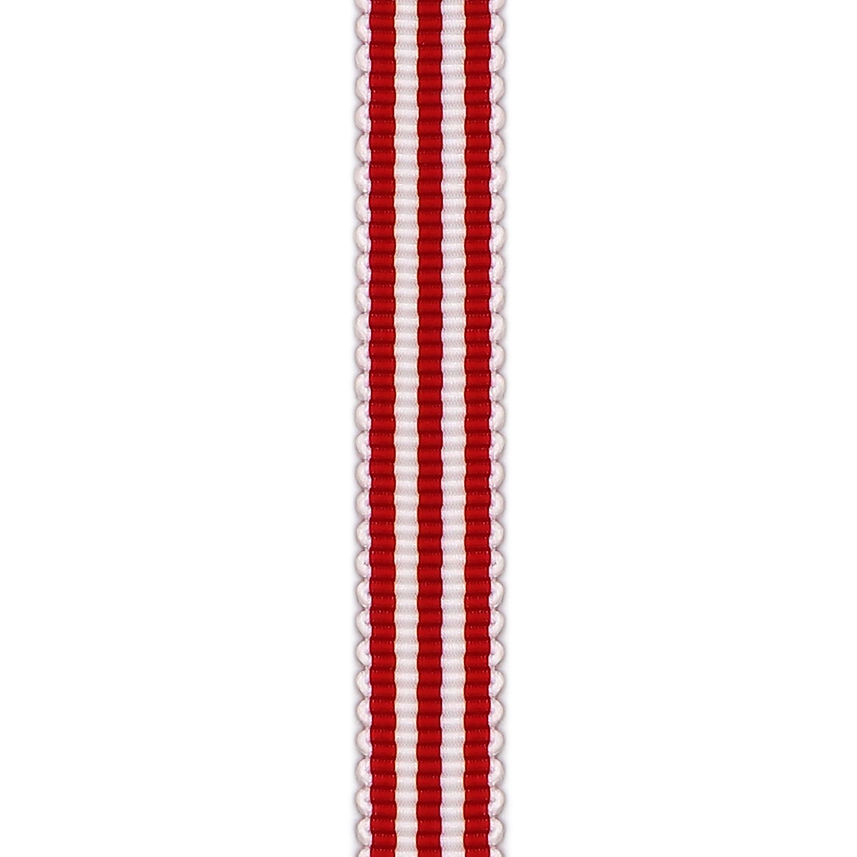 Gwen Studios 3/8" x 3yd. Red & White Stripe Grosgrain Ribbon