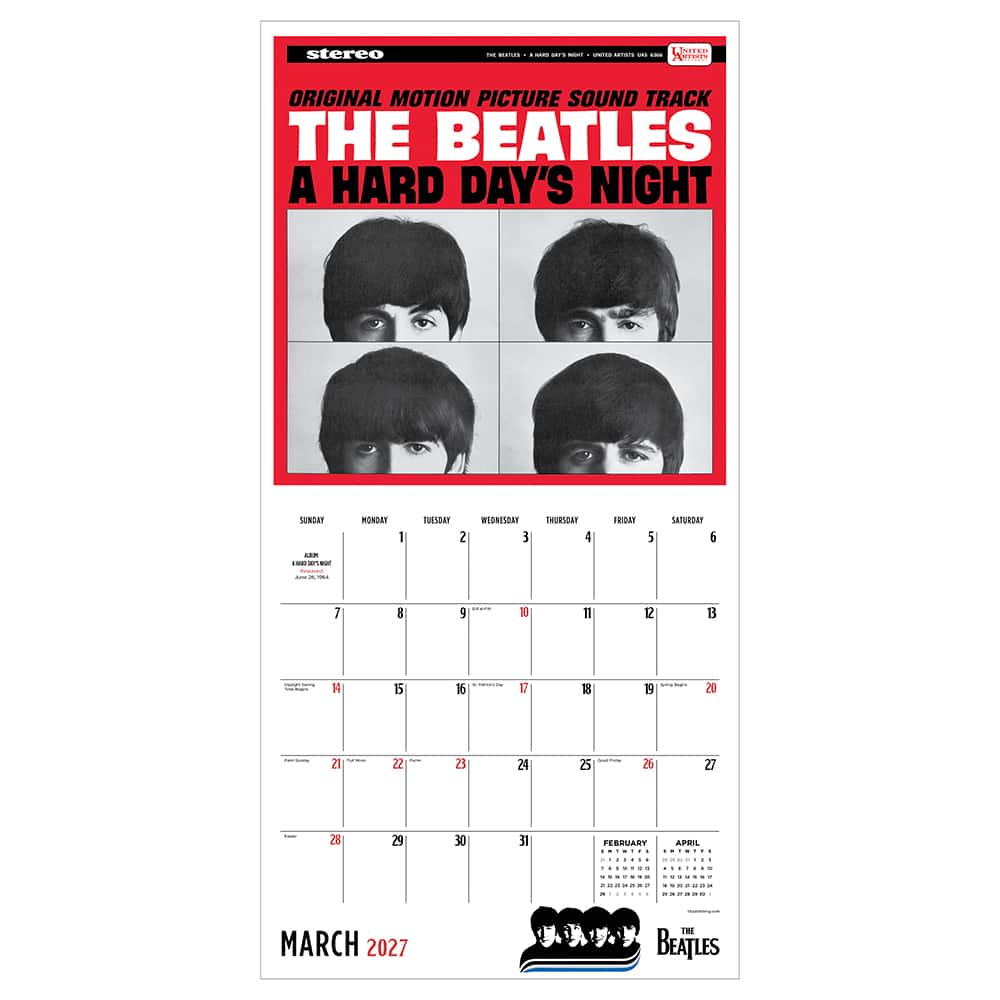 THE BEATLES CALENDAR 1987年　特典、封筒付き 2027 The Beatles: Albums & Artwork Wall Calendar | Michaels