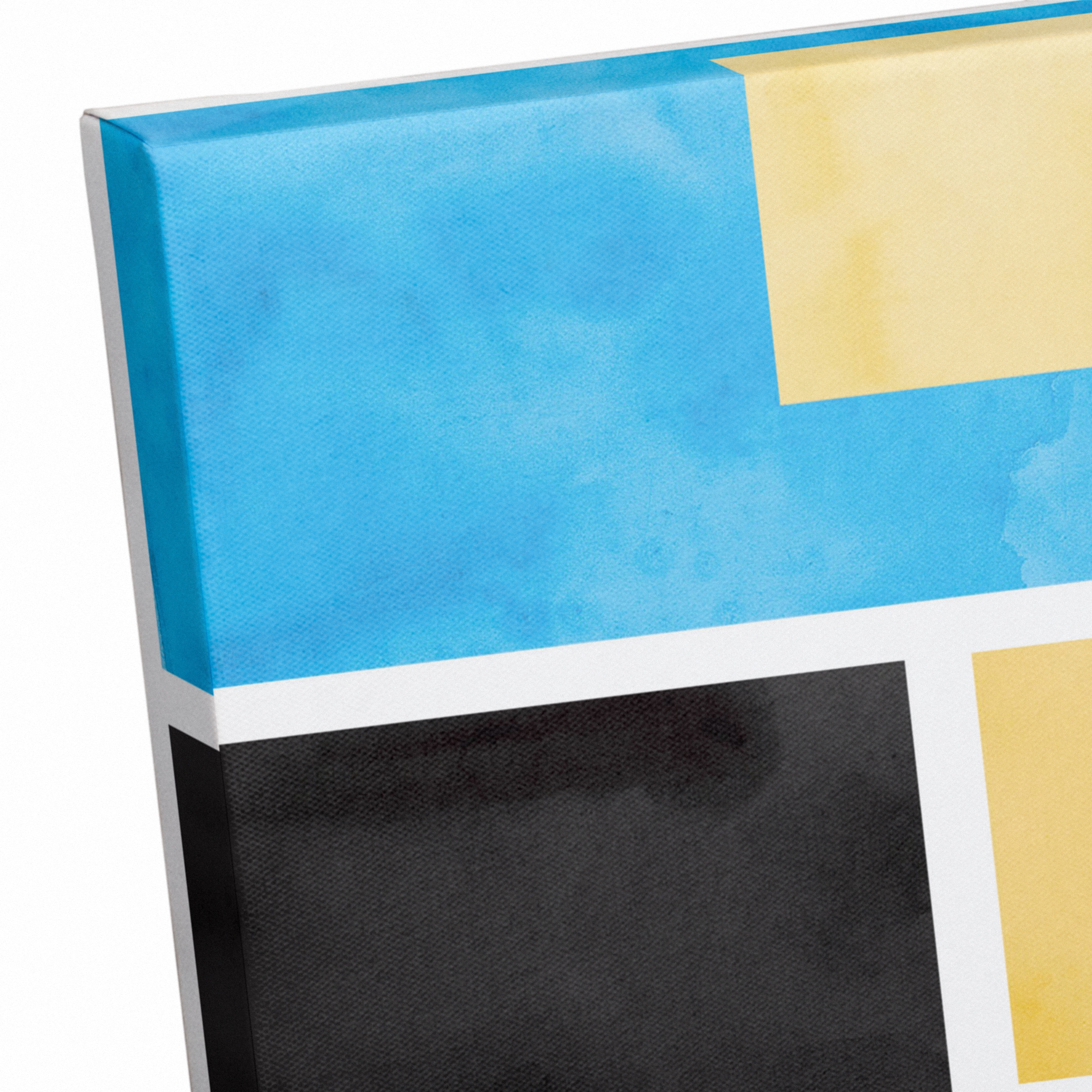 Colorful Primary Abstract 16" x 16" Canvas Wall Art