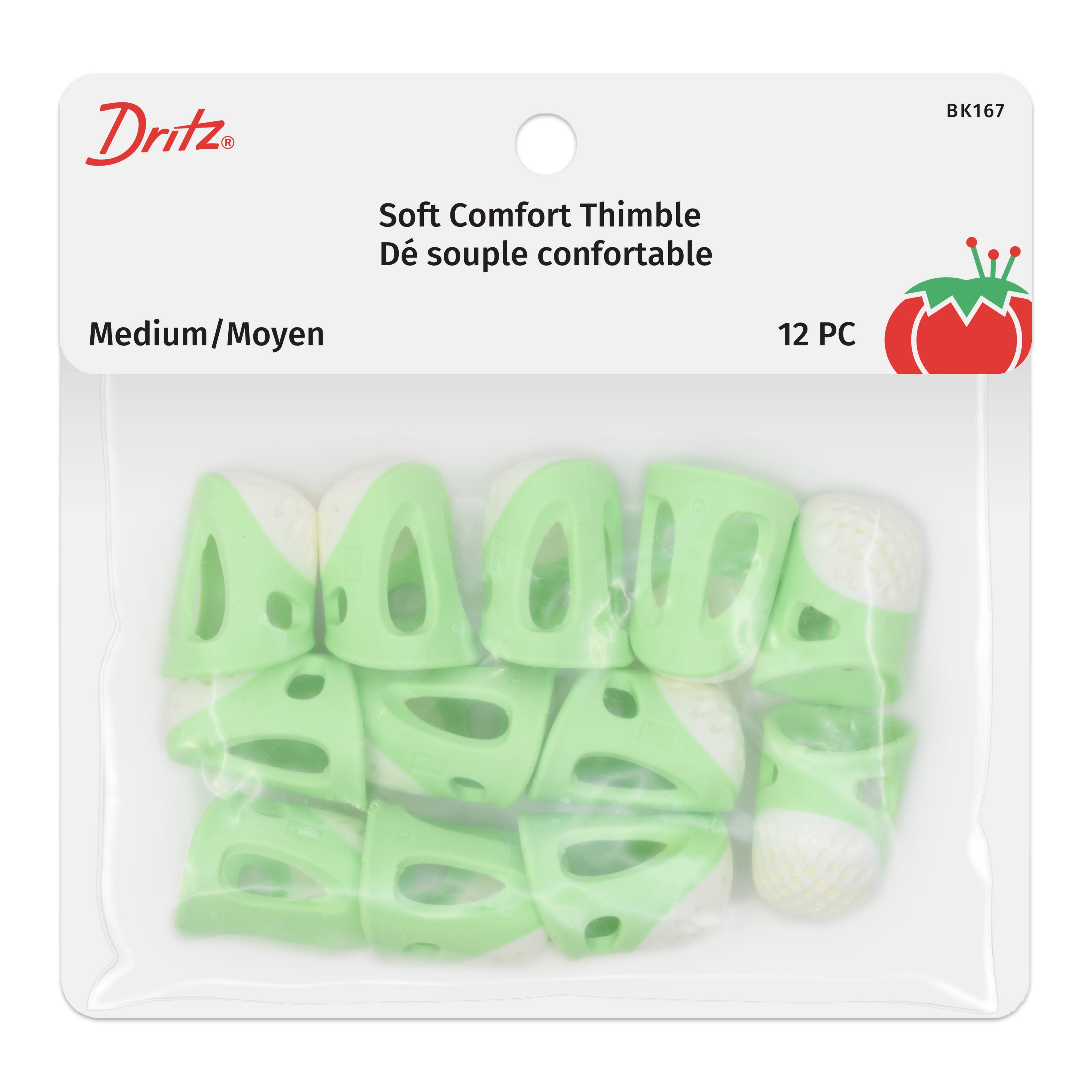 Dritz® Green Medium Soft Comfort Thimbles, 12ct.