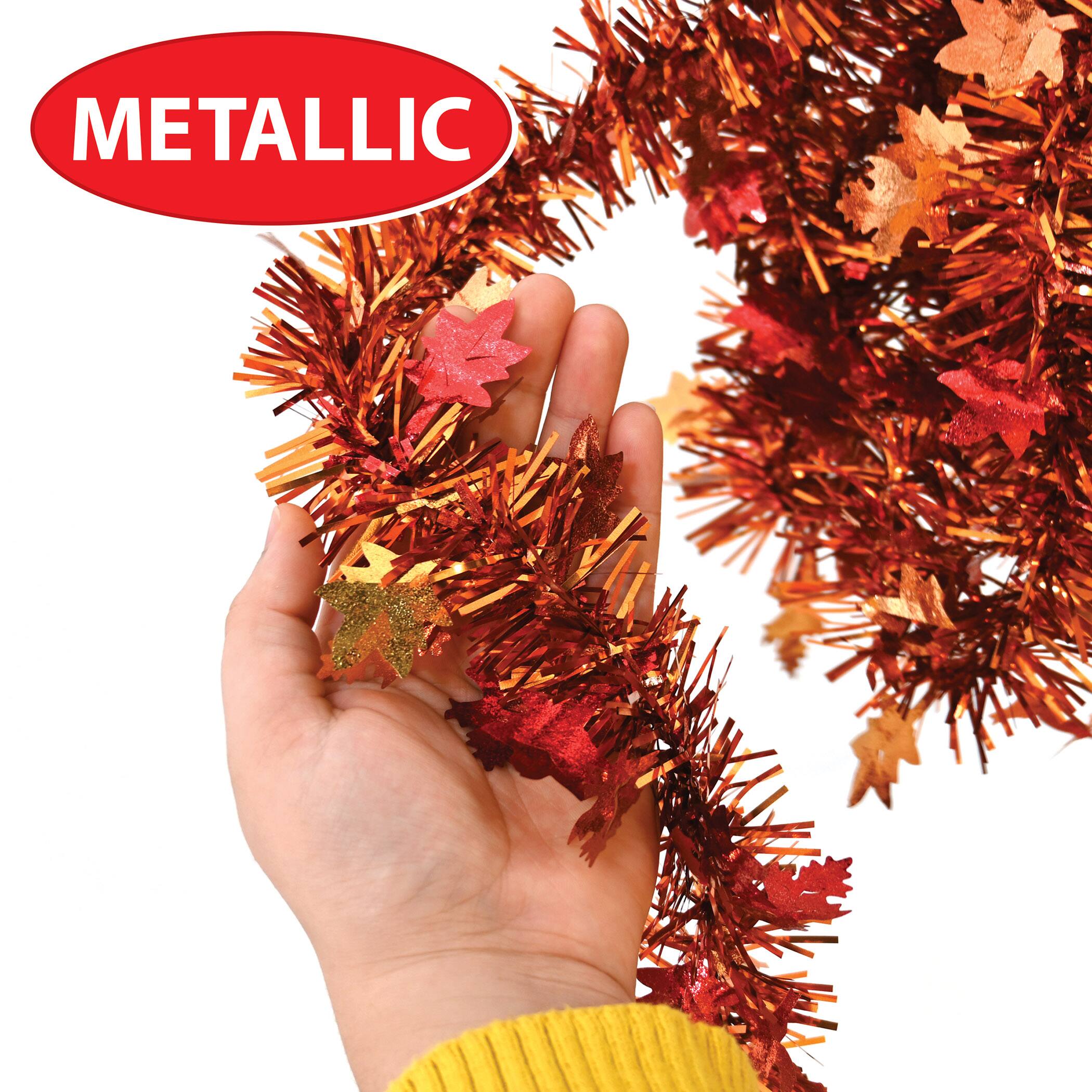 Beistle 12ft. Metallic Autumn Leaf Garlands, 2ct.