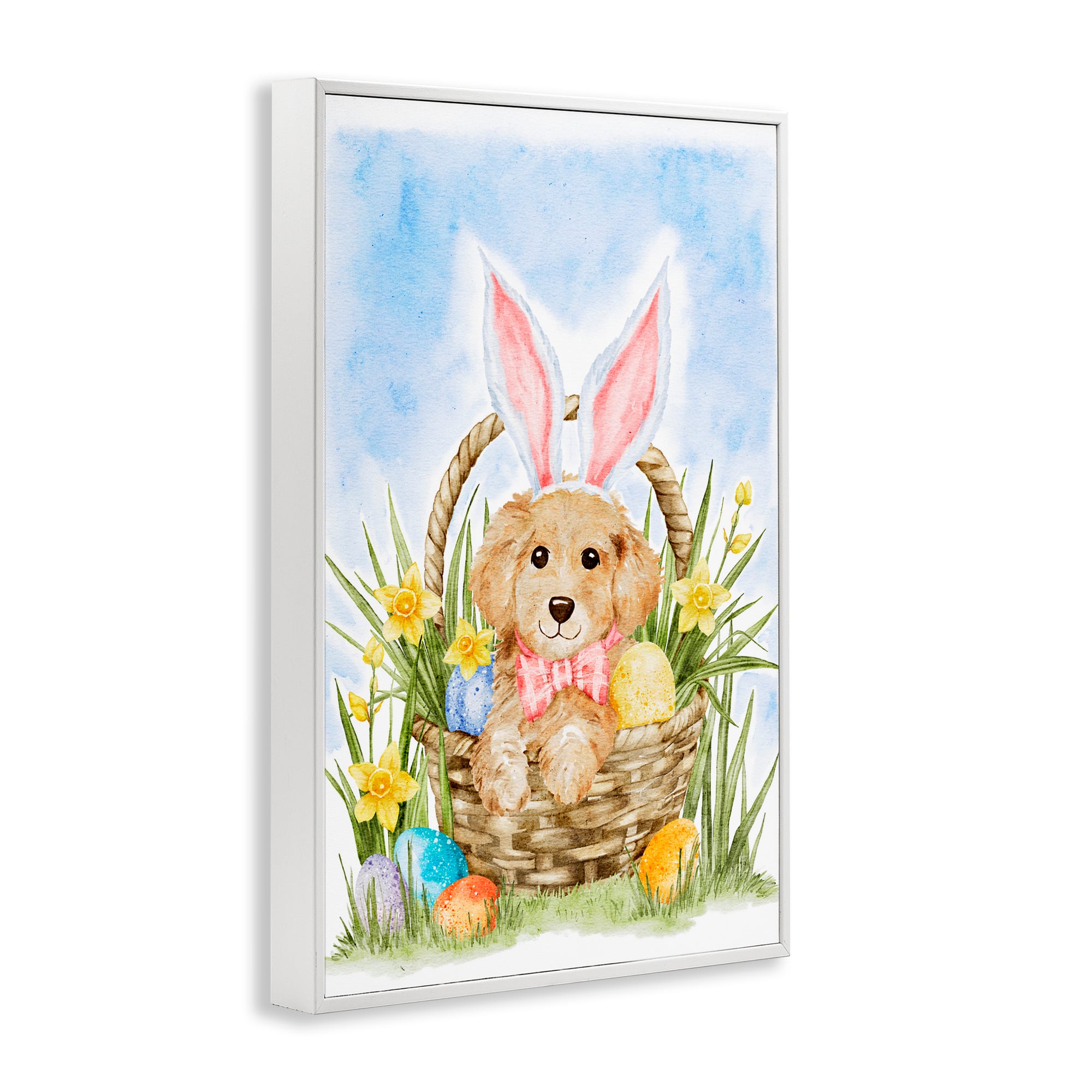 Stupell Industries Spring Easter Puppy Framed Giclée Wall Art
