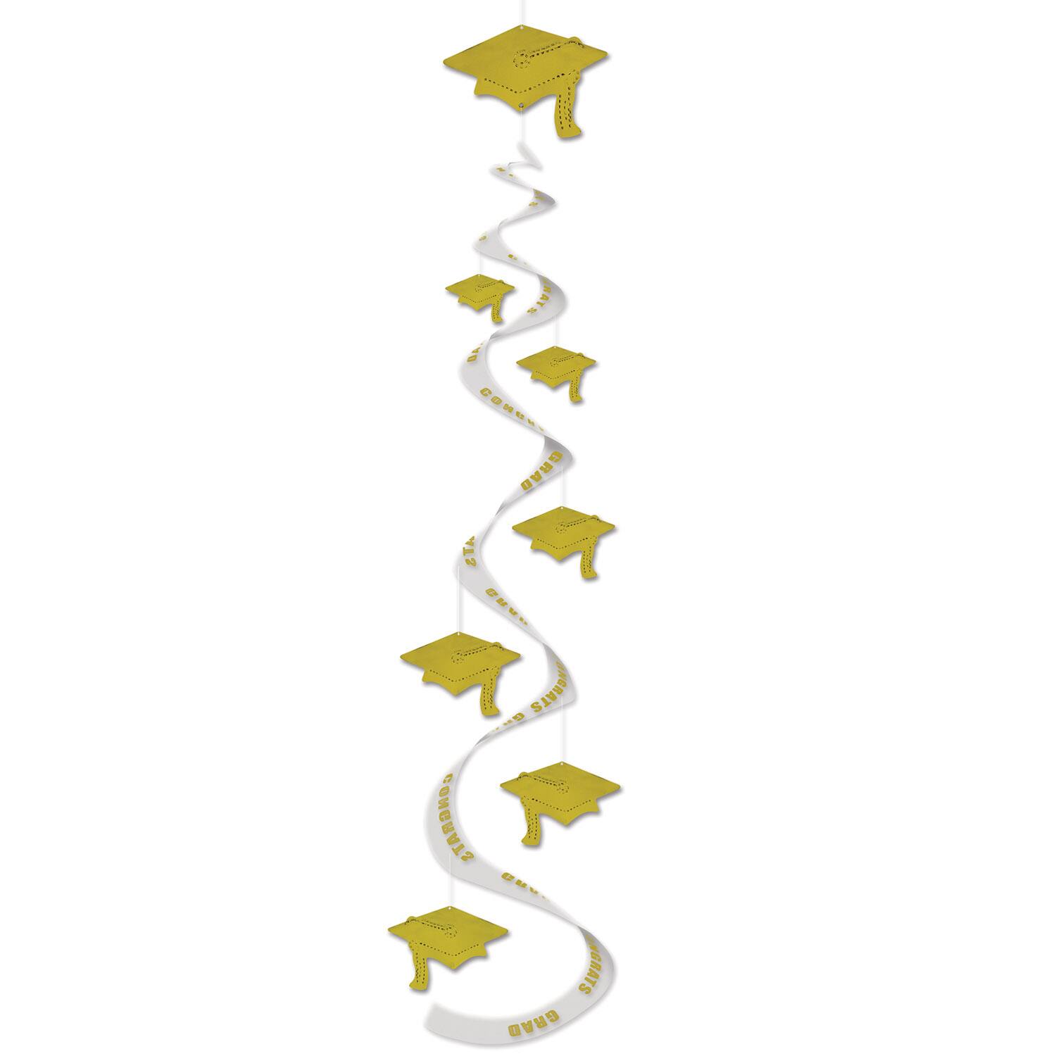 Beistle 30" Printed Grad Cap Whirls, 6ct.