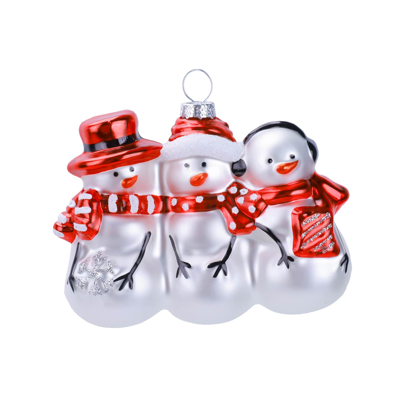 4" Snowman Friends Glass Ornament by Ashland®