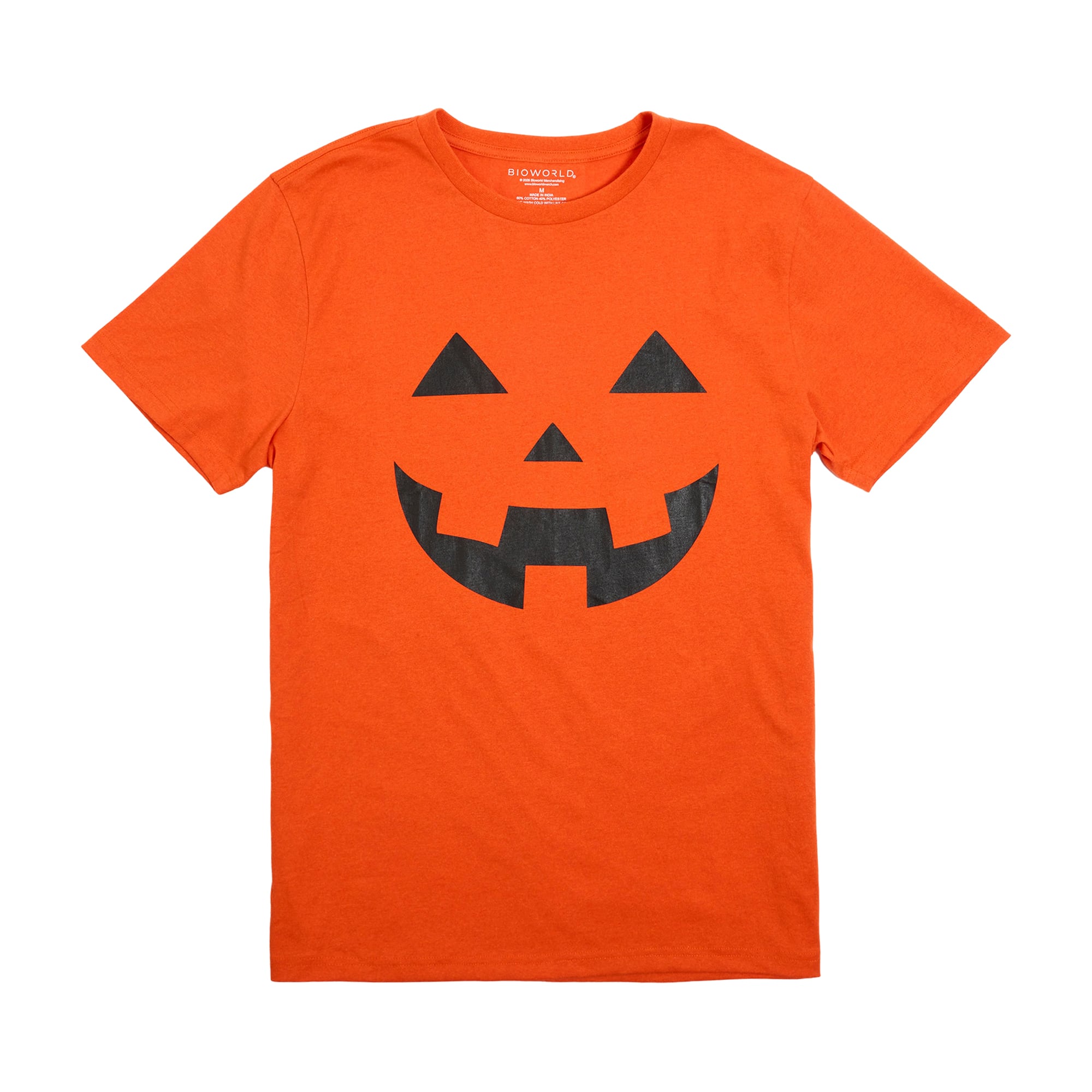 Orange Jack-o'-Lantern Face Adult T-Shirt