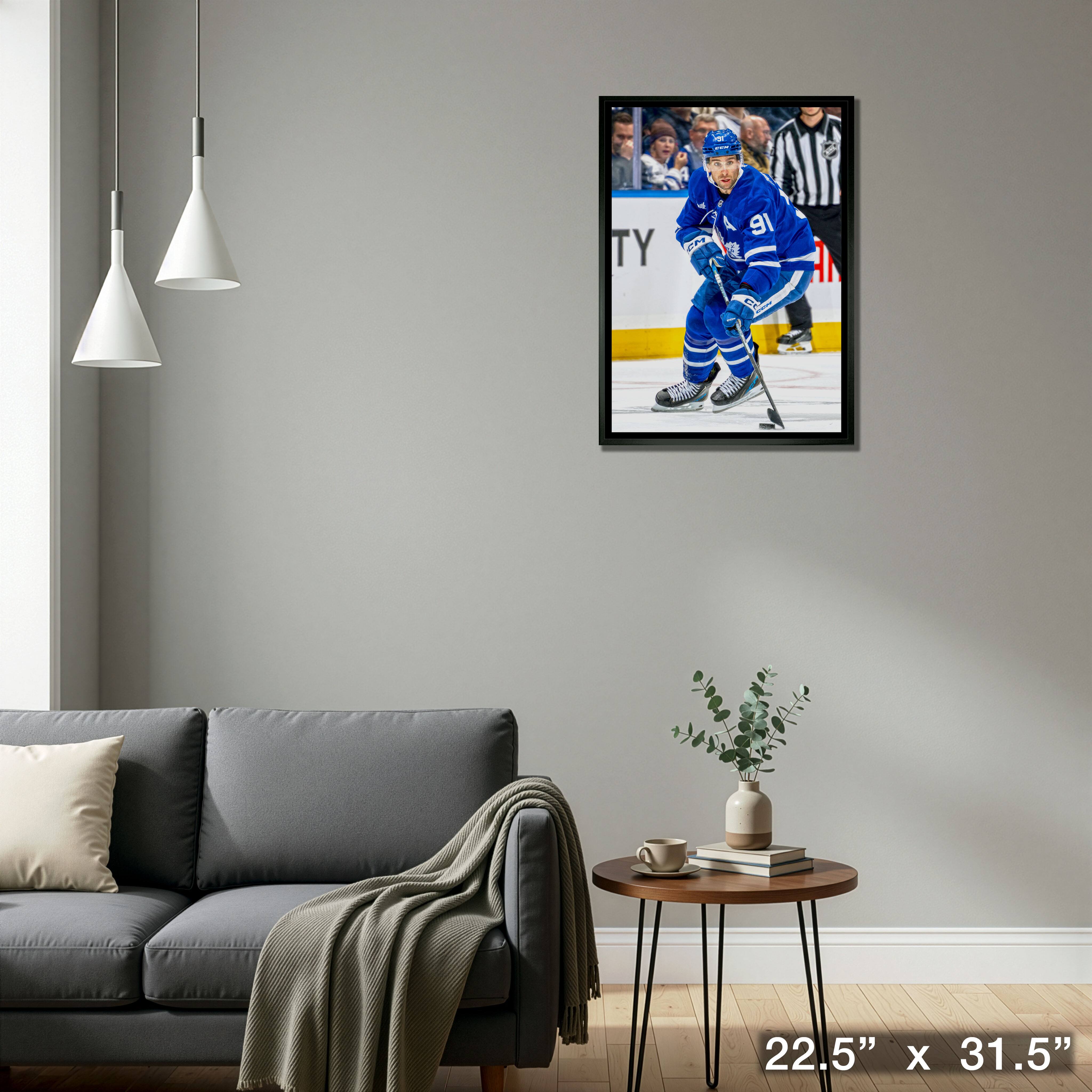 John Tavares 20" x 29" Framed Canvas Toronto Maple Leafs 22.5" x 31.5"