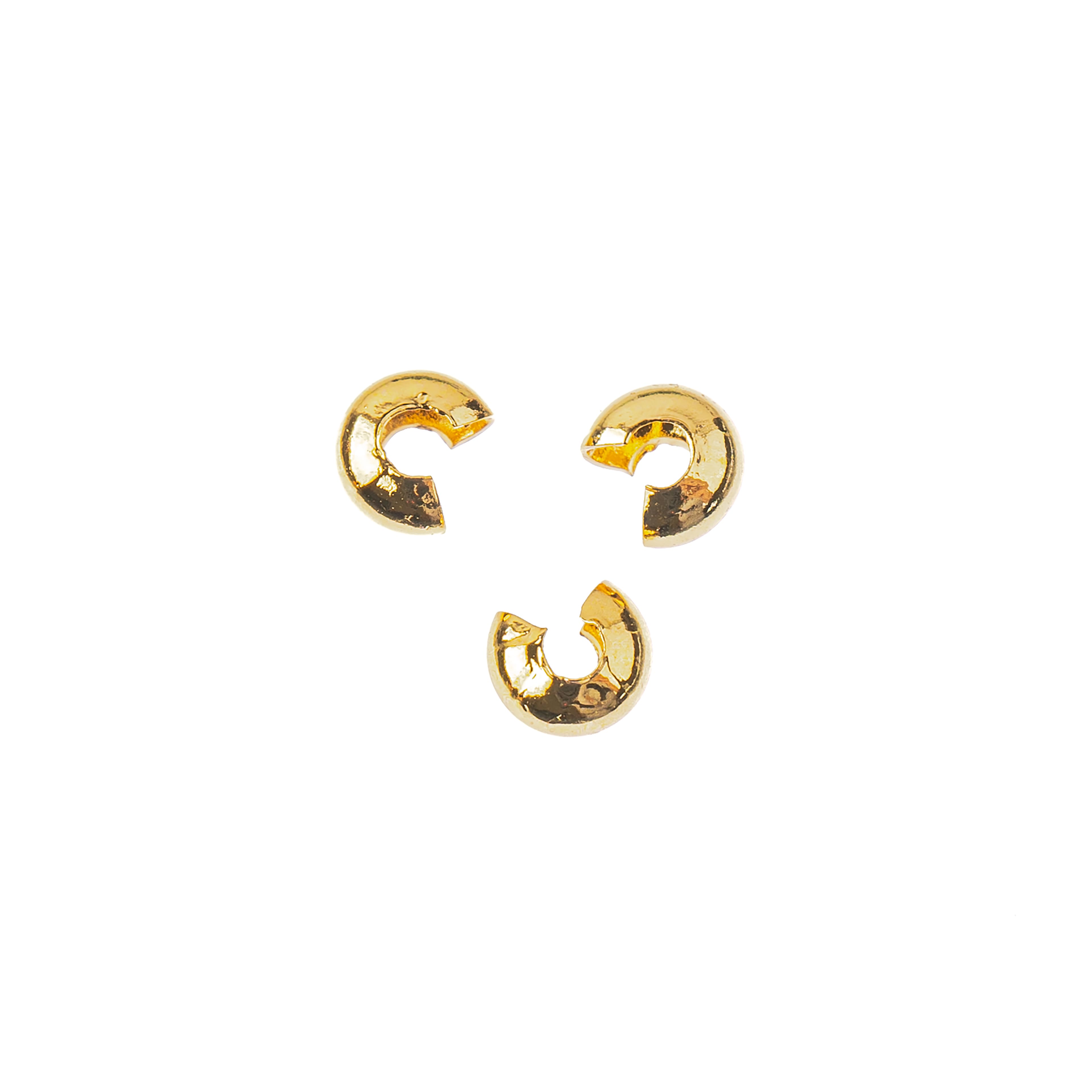 12 Packs: 10 ct. (120 total) 3mm Metal Crimp Bead Covers by Bead Landing™