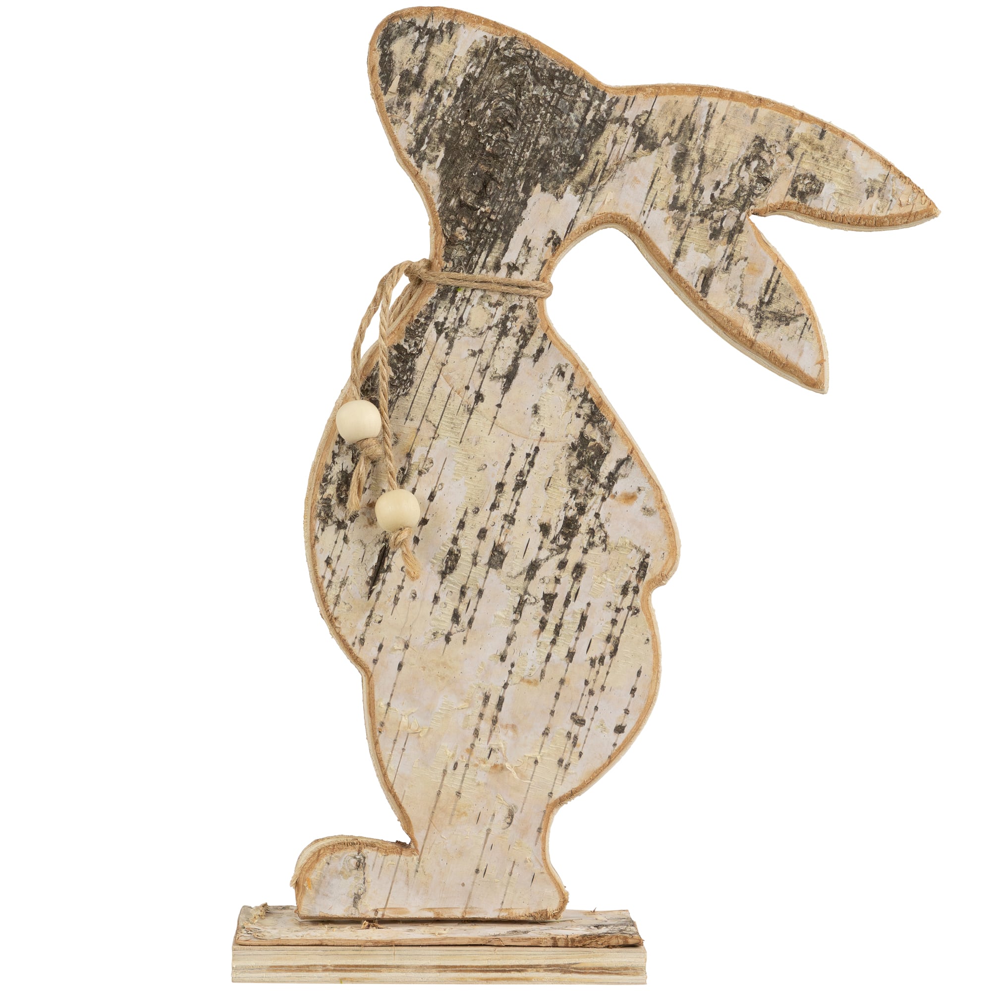 12" Rustic Wooden Rabbit Silhouette Easter Accent