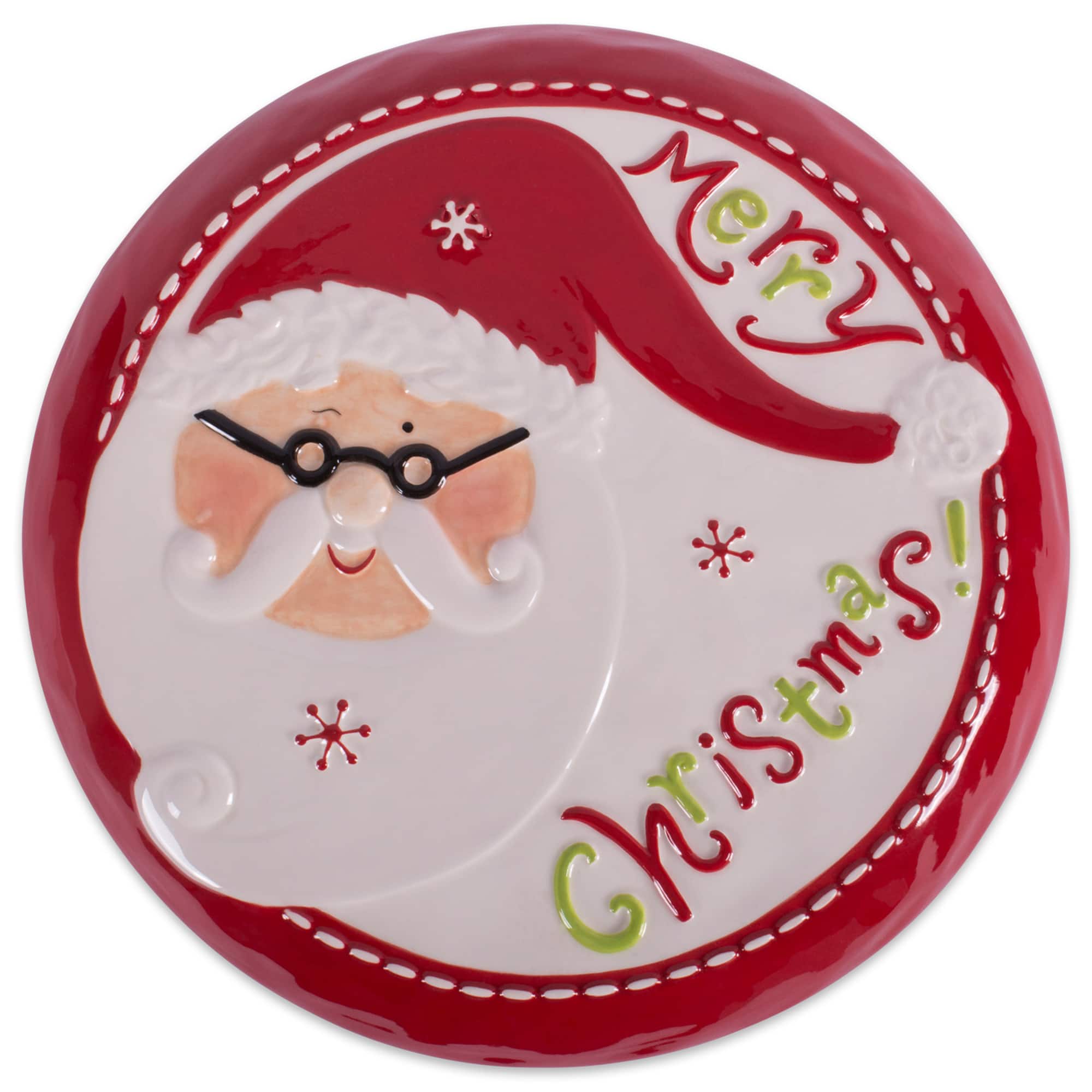 DII® Ceramic Santa Cake Plate with Stand