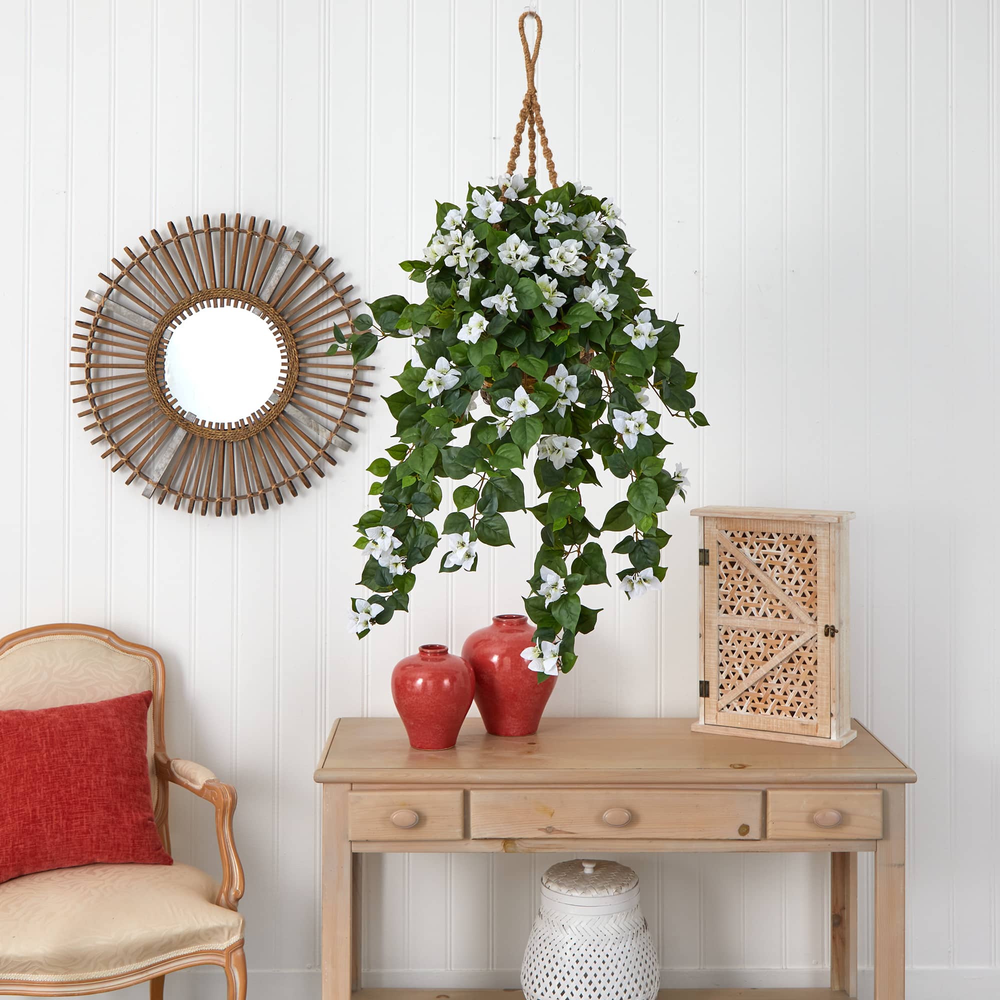 28" Bougainvillea in Hanging Basket