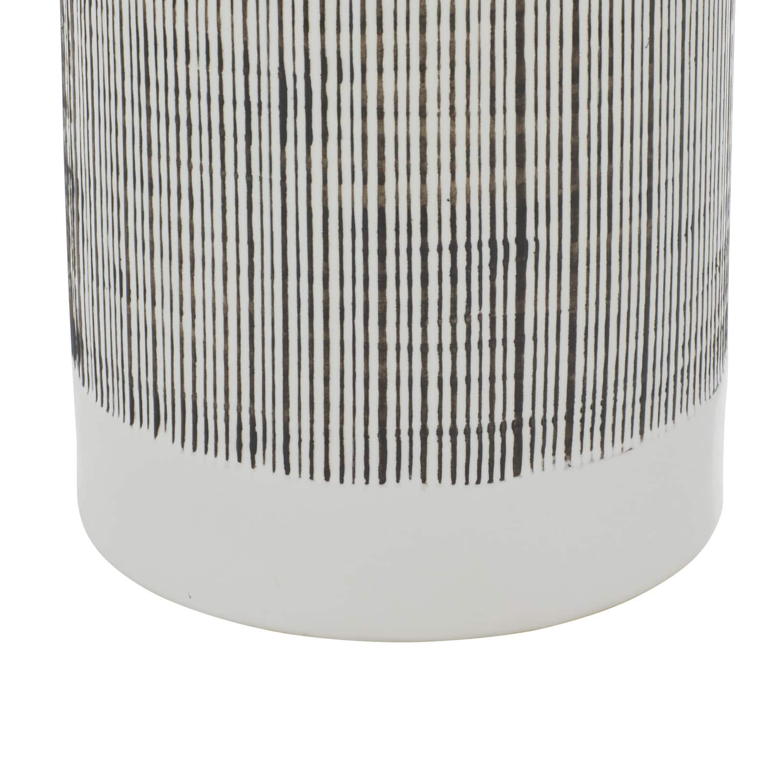 Black and White Ceramic Modern Jars, set of 2, 13", 11"