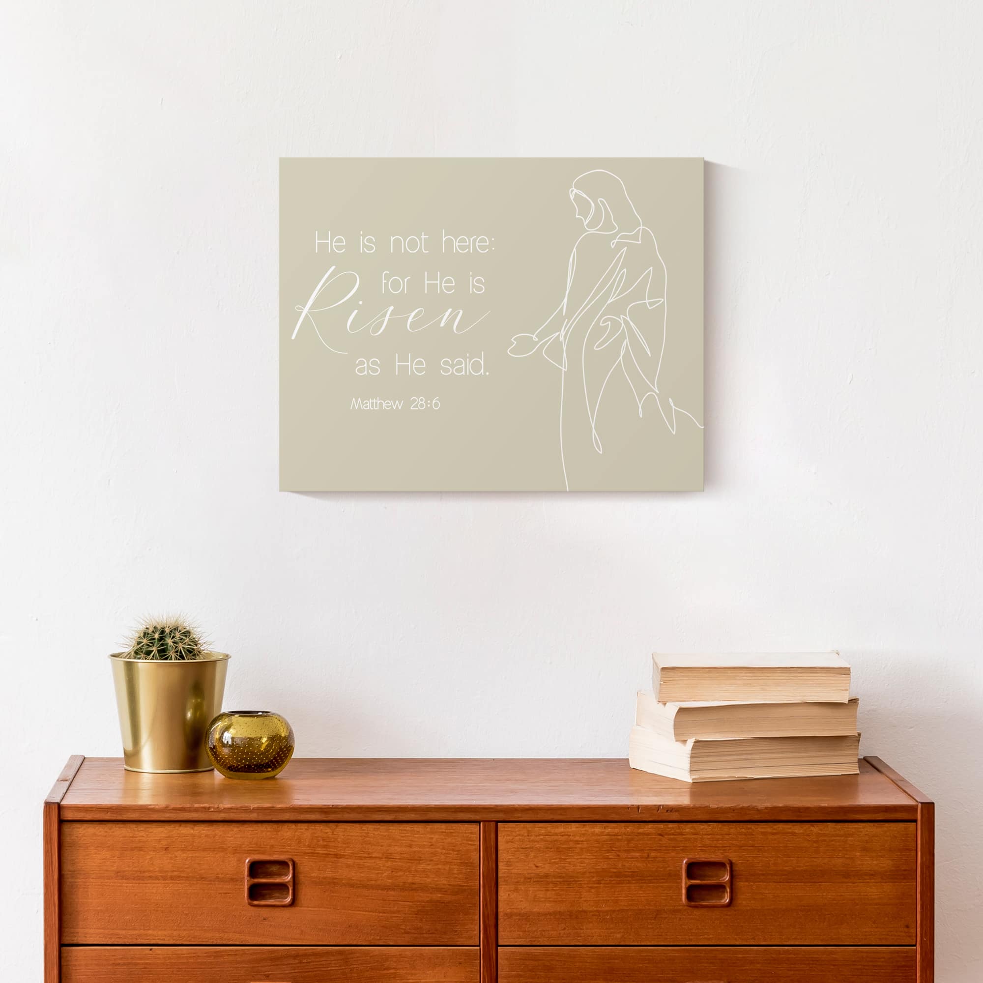 Risen Bible Jesus 1 11" x 14" Canvas Wall Art