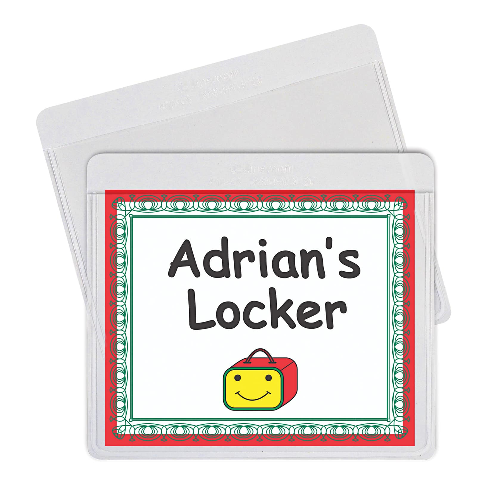 C-Line® Self Adhesive Labeling Pockets with Inserts, 2 Packs of 25