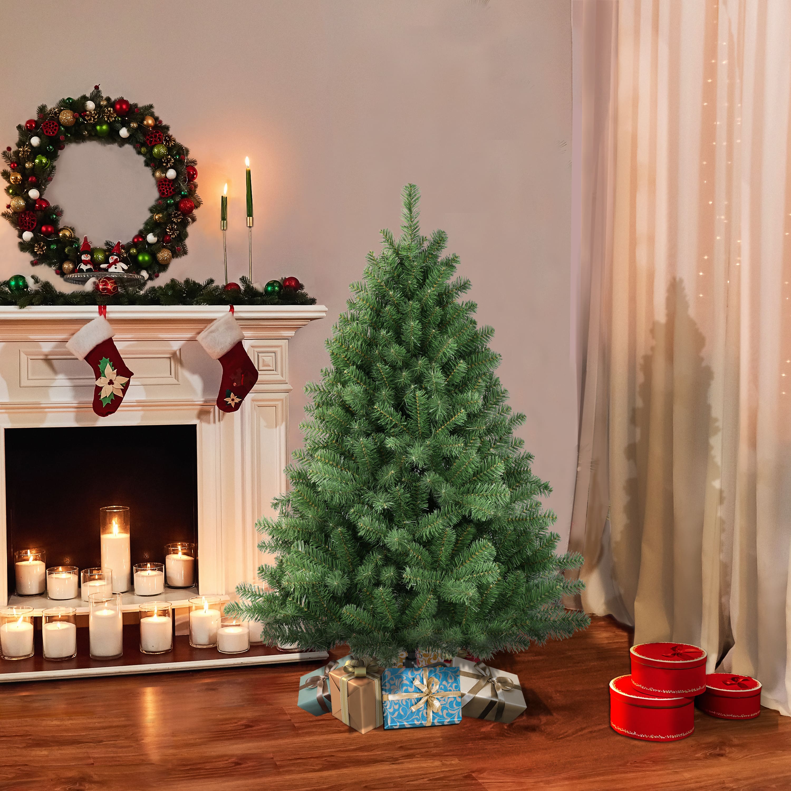 6 Pack: 4.5ft. Unlit Vermont Spruce Artificial Christmas Tree
