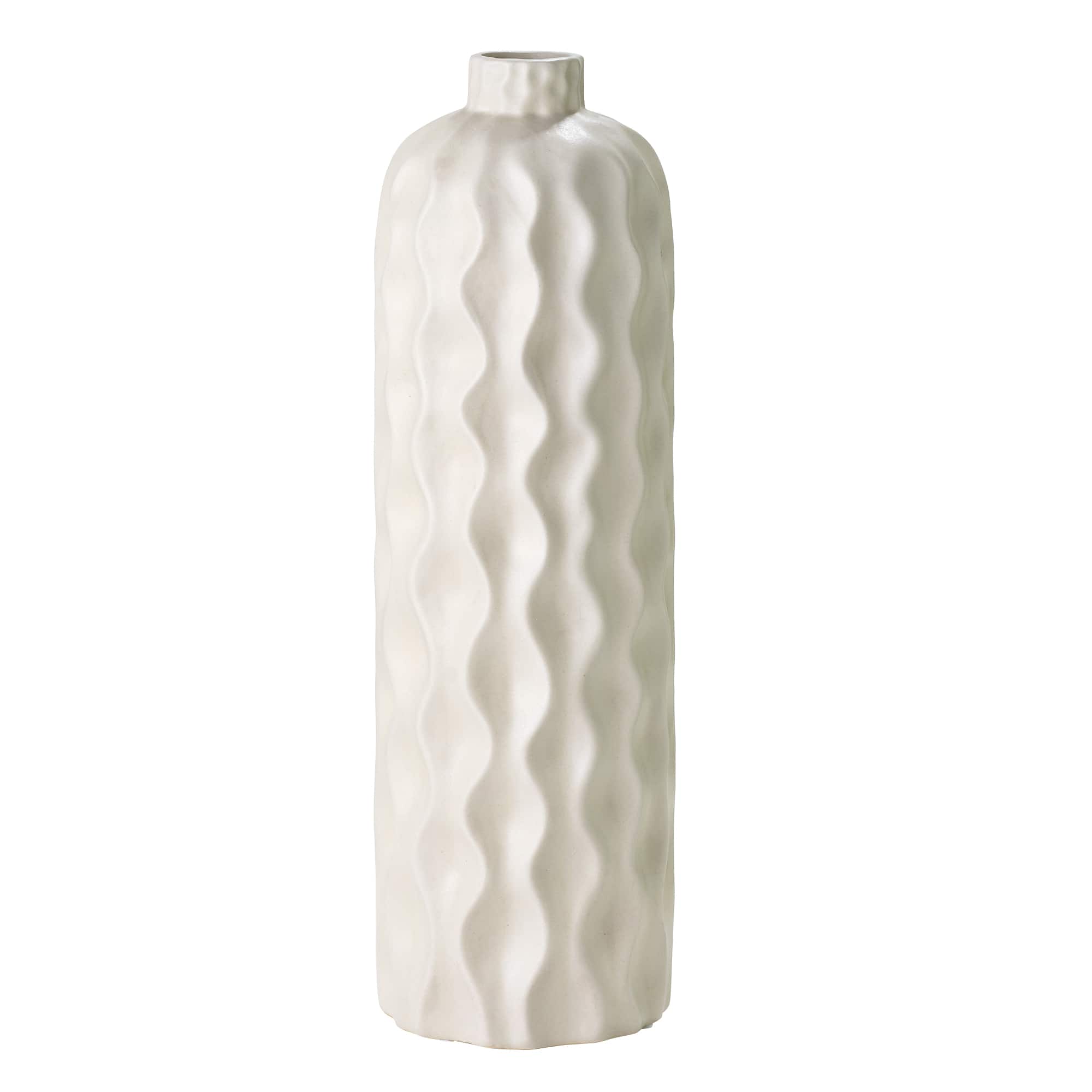 American Art Decor 19.5" Porcelain Purity Tabletop Vase