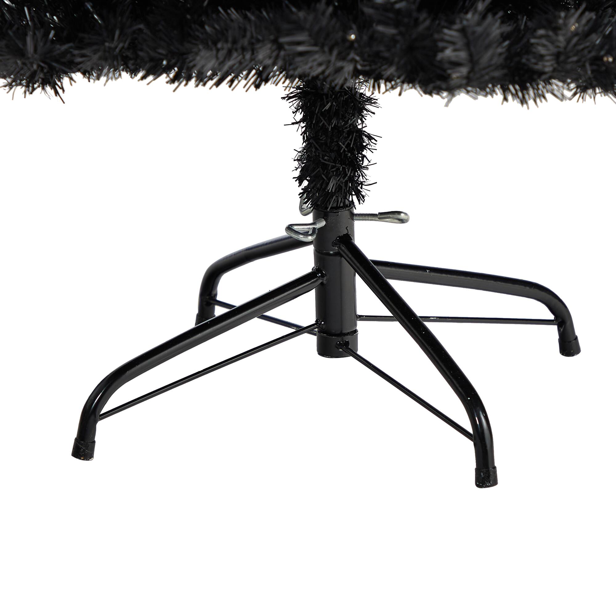 4ft. Pre-Lit Black Artificial Christmas Tree, Clear LED Lights