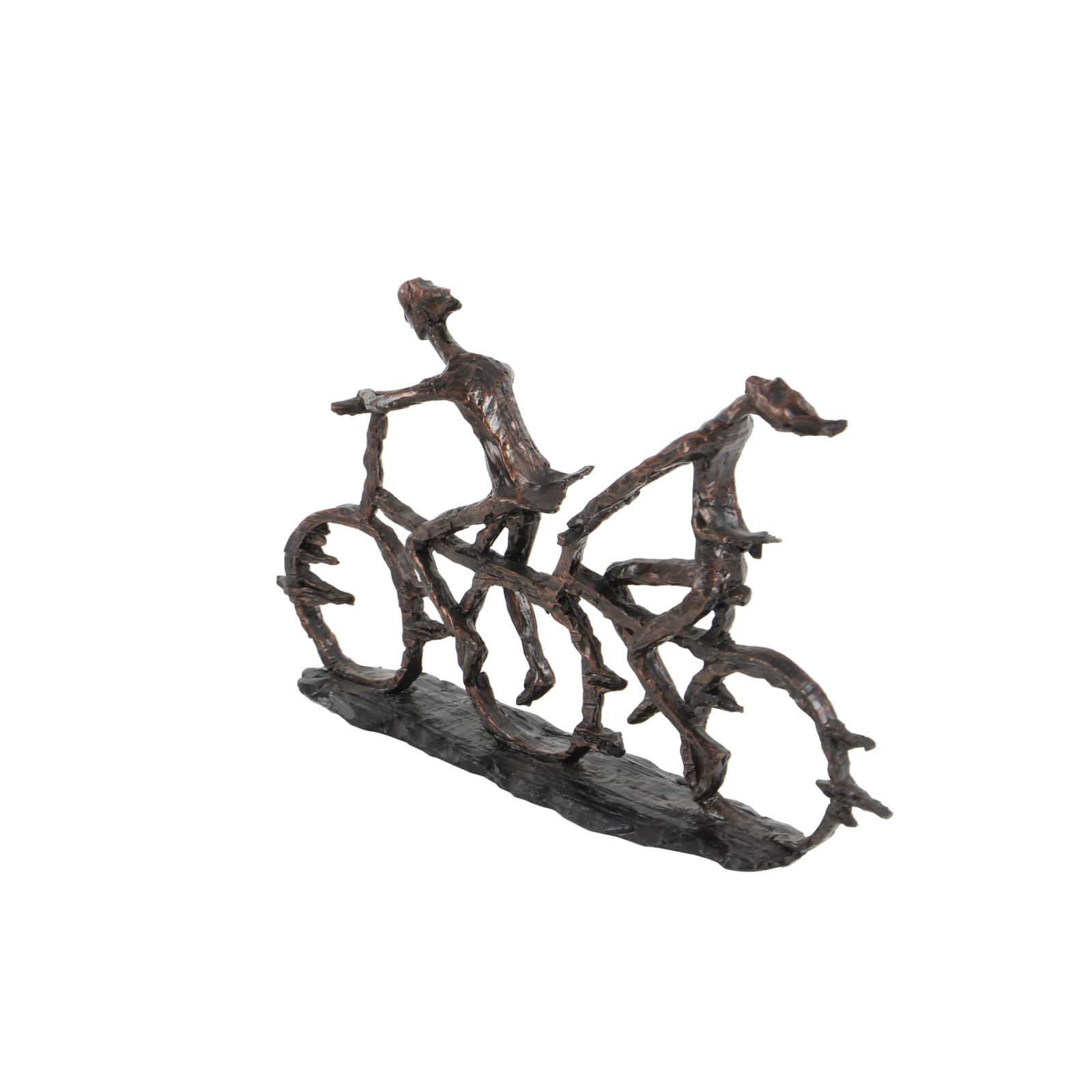 21" Brass Polystone Industrial Bicycle Sculpture