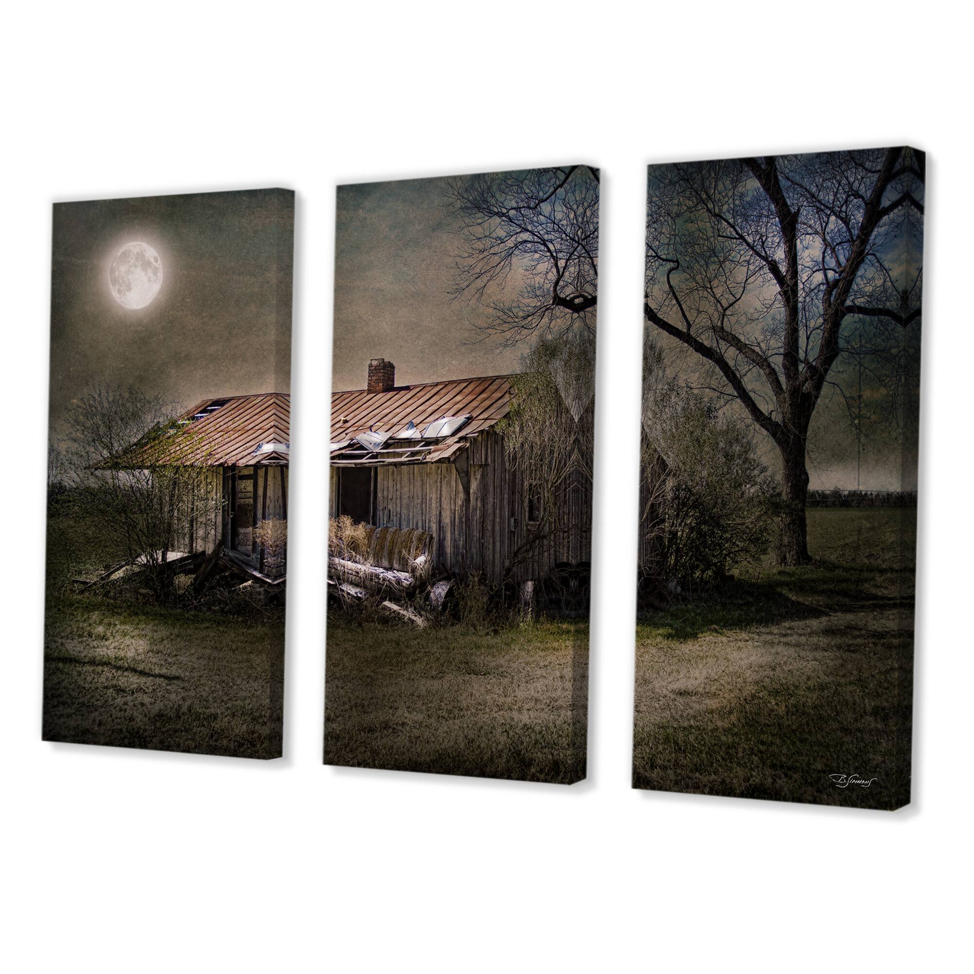 Designart - Forgotten in Moonlight - Farmhouse Canvas Artwork