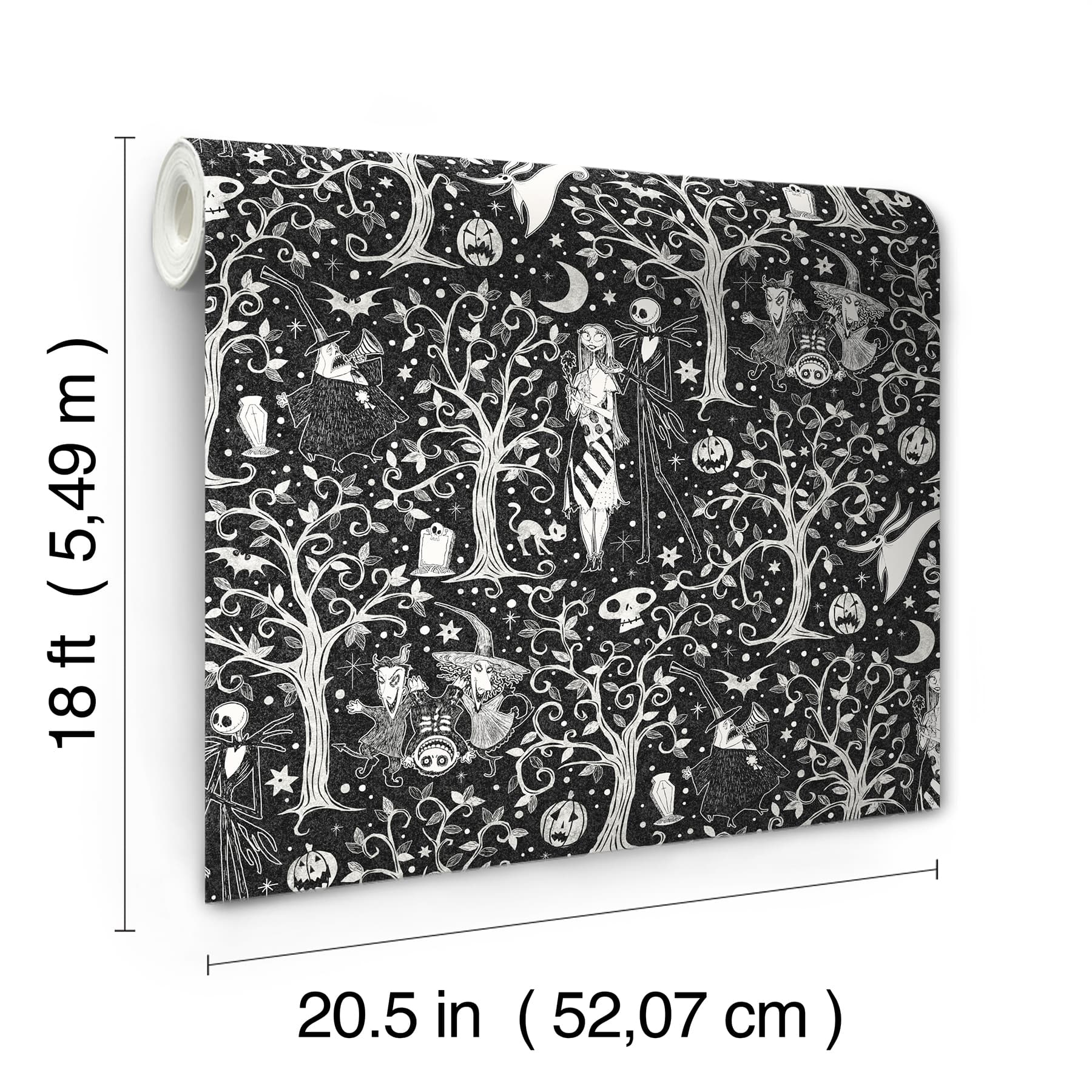 RoomMates Disney Tim Burton's The Nightmare Before Christmas Forest Peel & Stick Wallpaper