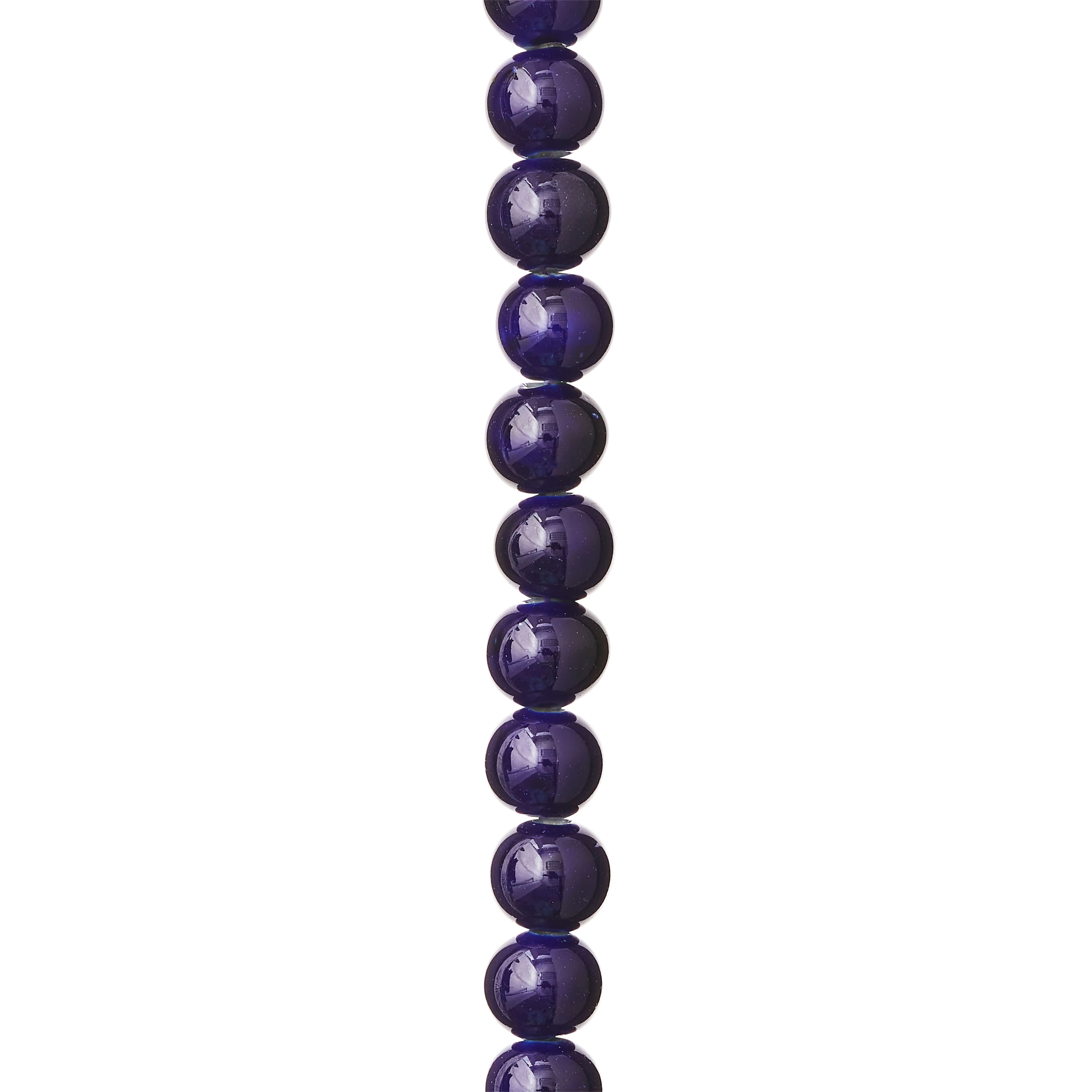 Sapphire Ceramic Round Beads, 8mm by Bead Landing™
