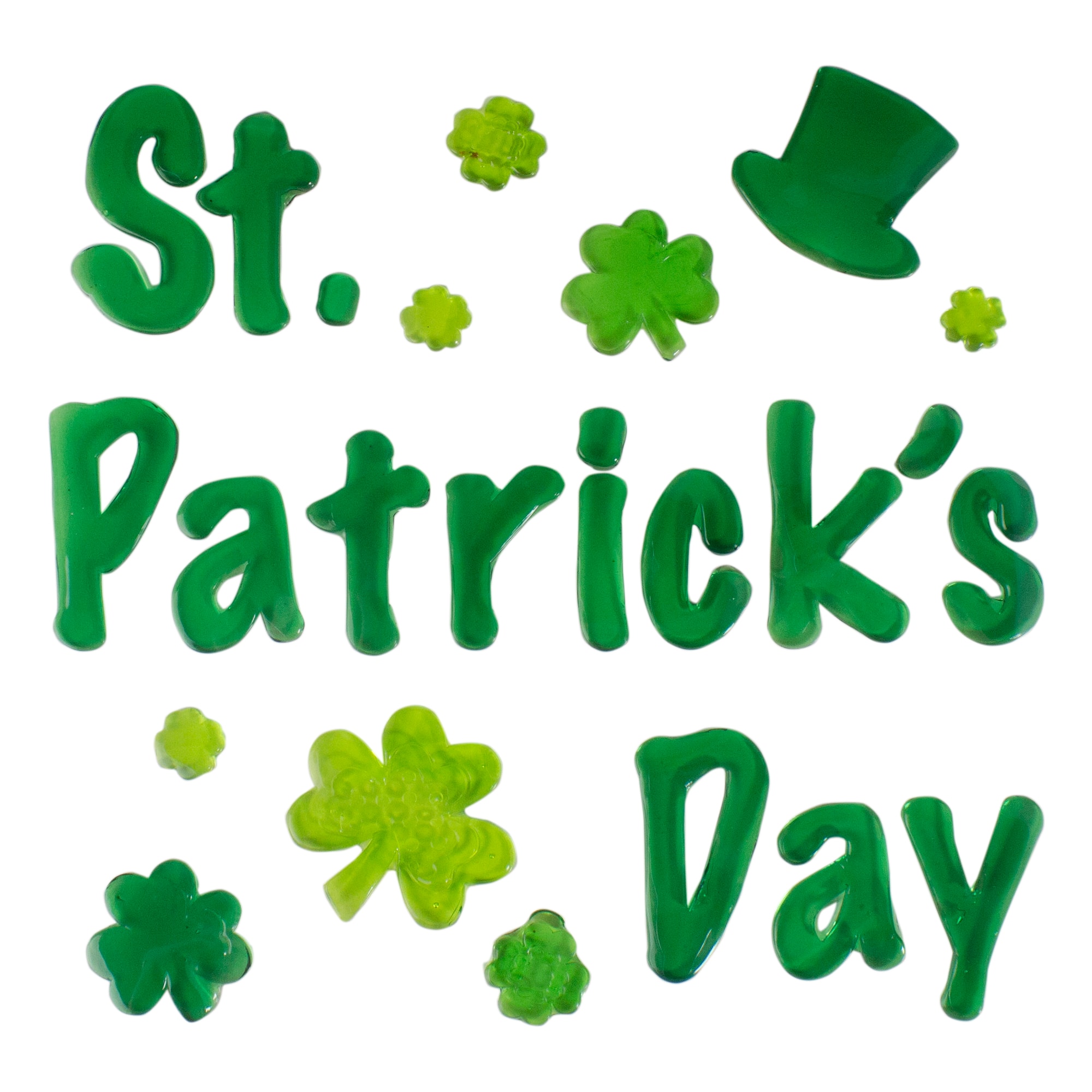 St. Patrick's Day Shamrock Gel Window Clings