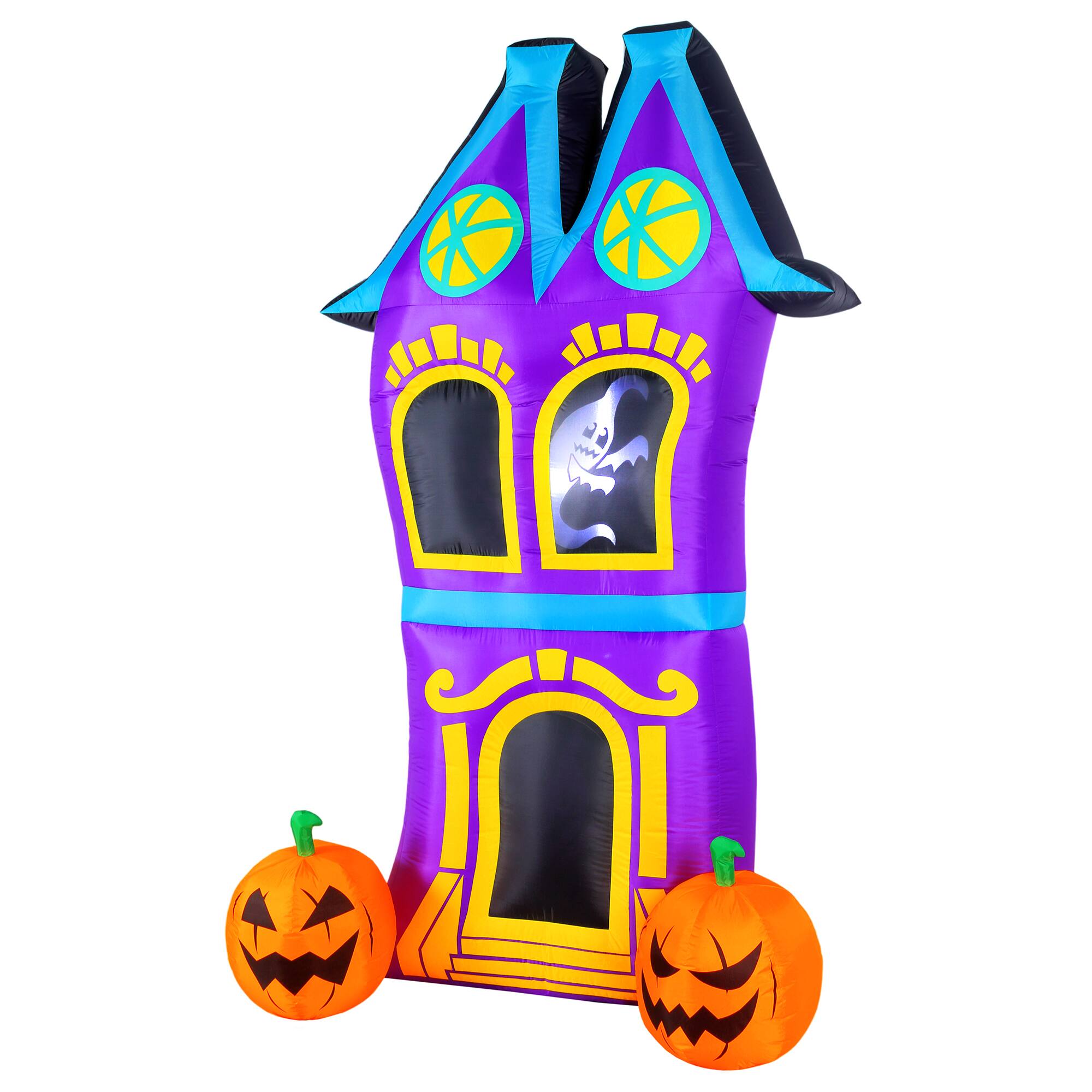 8ft. Airflowz Inflatable Halloween Haunted House with Projection Silhouette