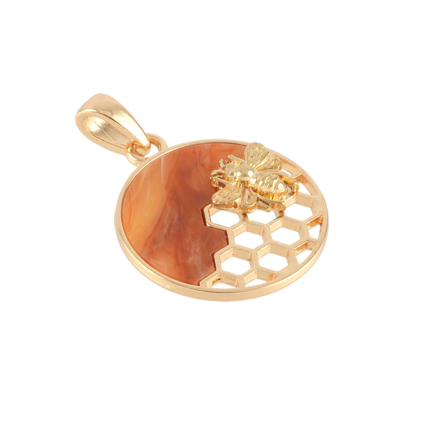 12 Pack: Honeycomb Bee Pendant by Bead Landing™