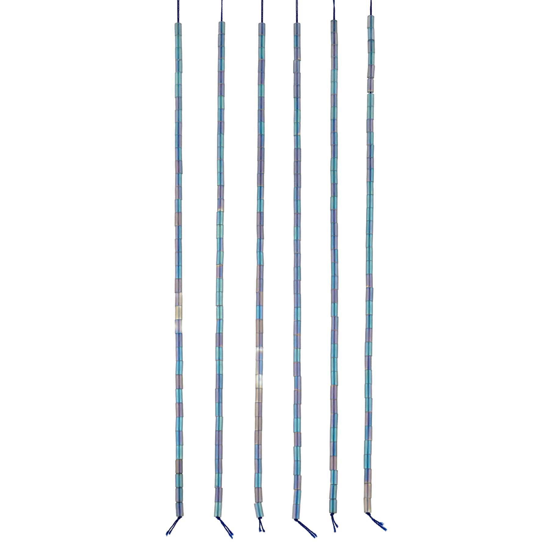 Blue Matte Glass Tube Beads, 4mm by Bead Landing™