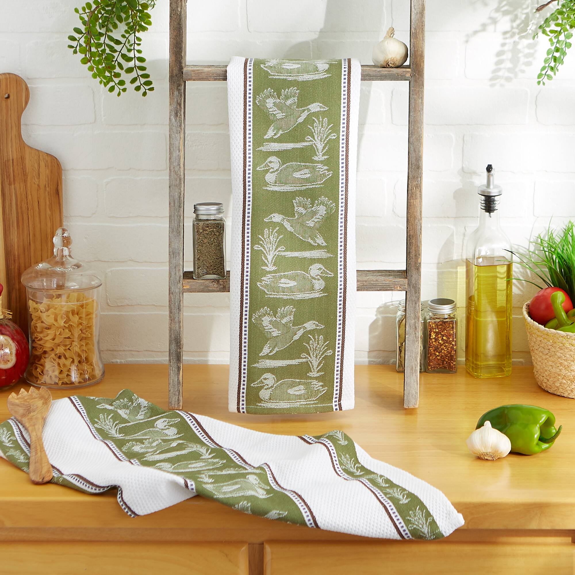 DII® Duck Jacquard Dish Towels, 2ct.