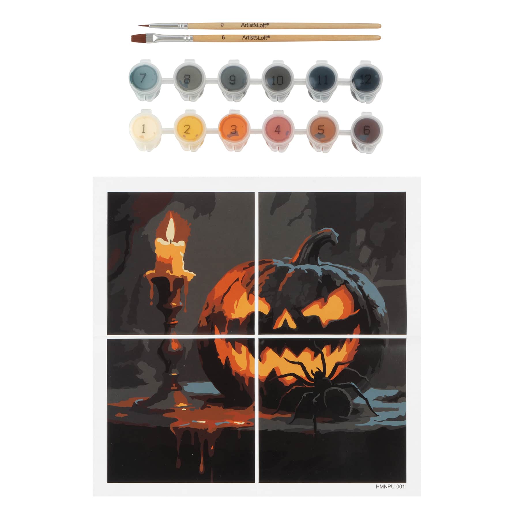 Jack-o'-Lantern Paint-by-Number Gallery Mini Kit by Artist's Loft®