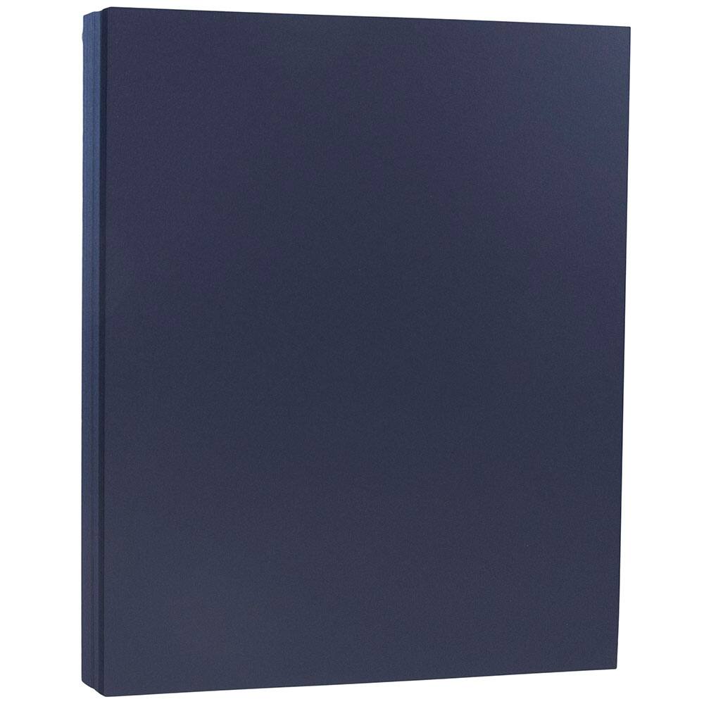JAM Paper Navy Blue Matte 8.5" x 11" 80lb. Cardstock, 250 Sheets