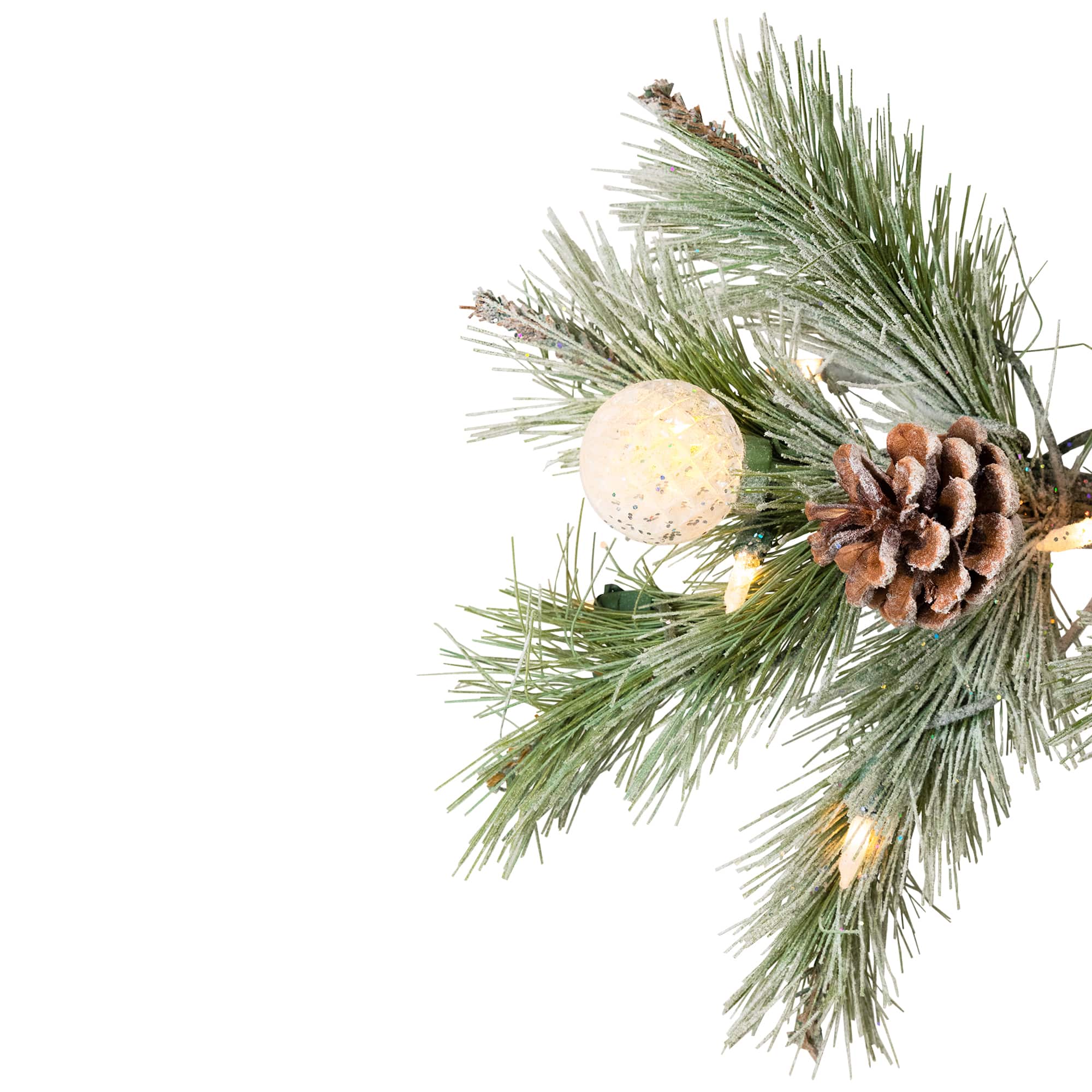 7.5ft. Pre-Lit Artificial Bottle Brush Christmas Tree, Warm White LED Lights
