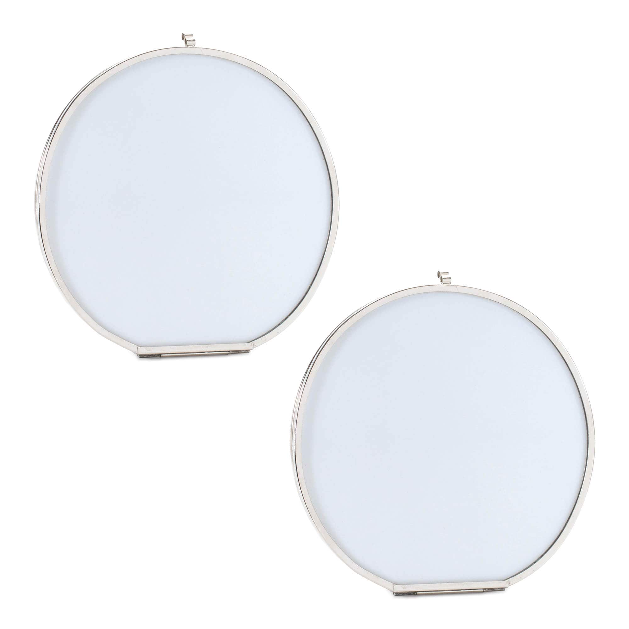 96873DS 6 x 5.5 in. Glass & Iron Photo Frame, Gold - Set of 2