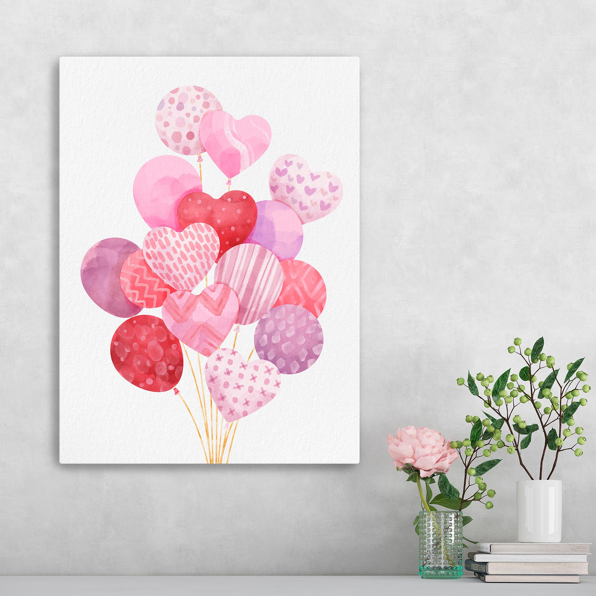 Balloon Heart Canvas Giclée Art