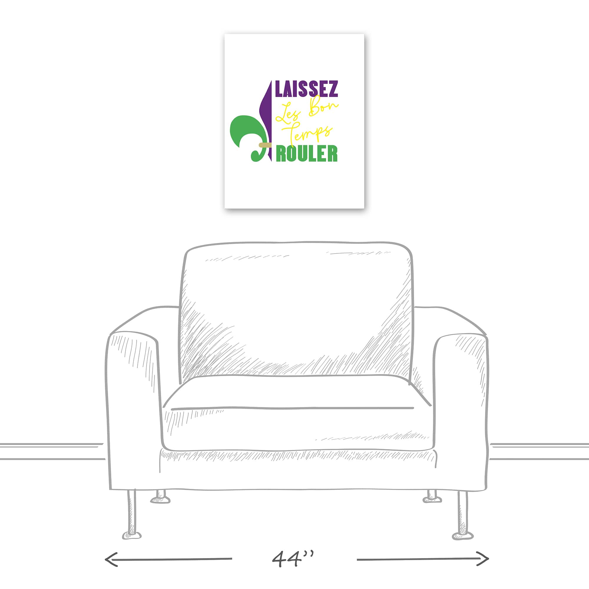Laissez Les Bon Temps Rouler Mardi Gras Canvas Wall Art