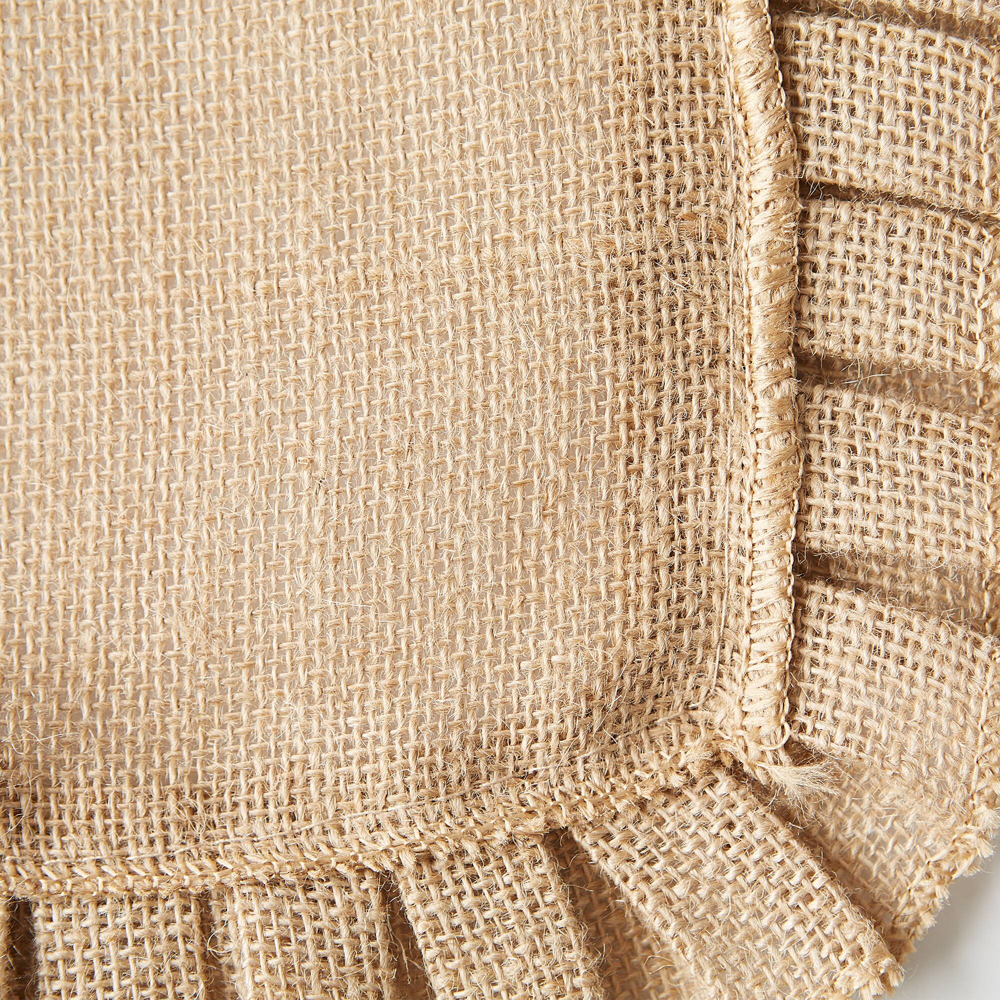 DII® Natural Ruffle Trim Jute Table Runner