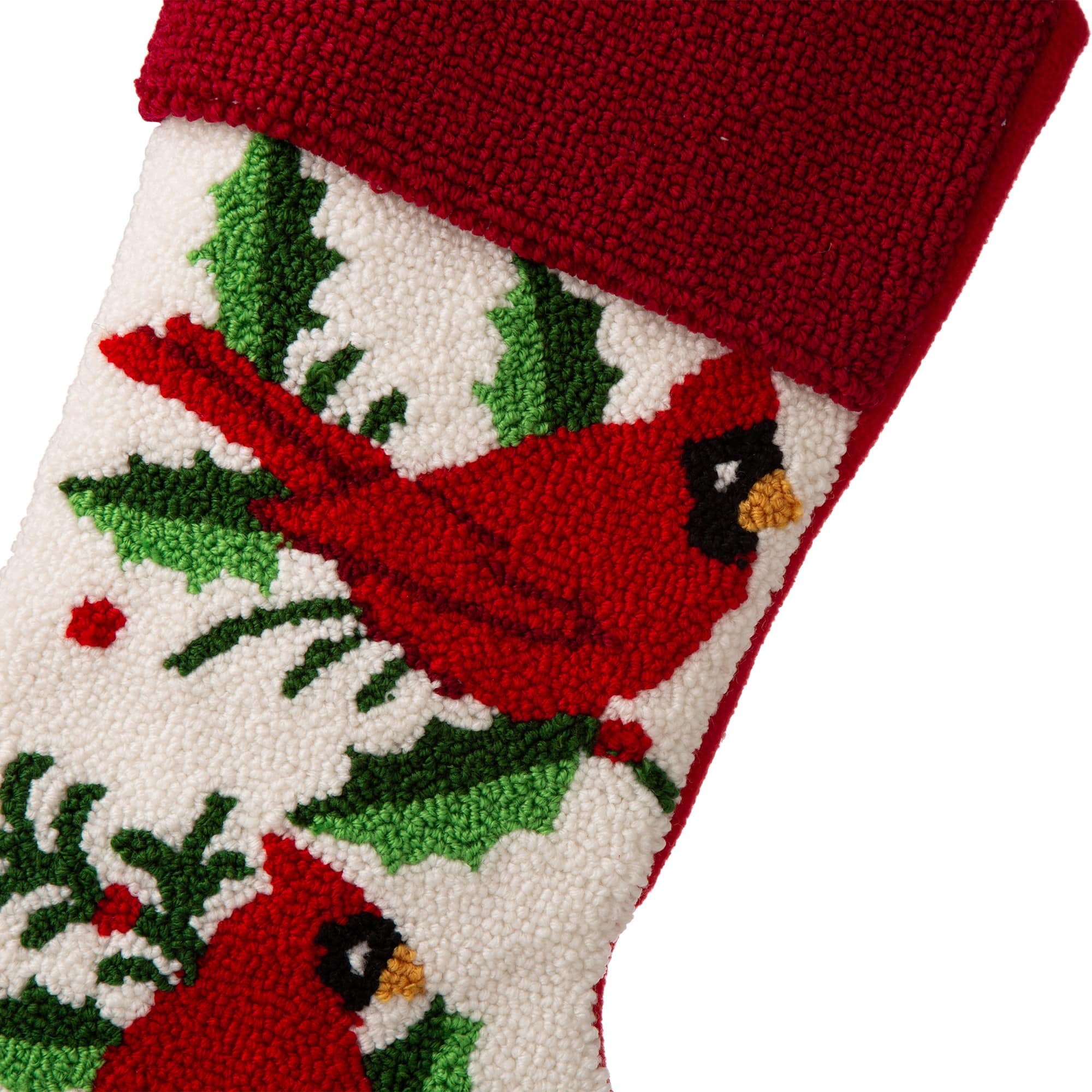 Glitzhome® 21" Cardinal Hooked Stocking