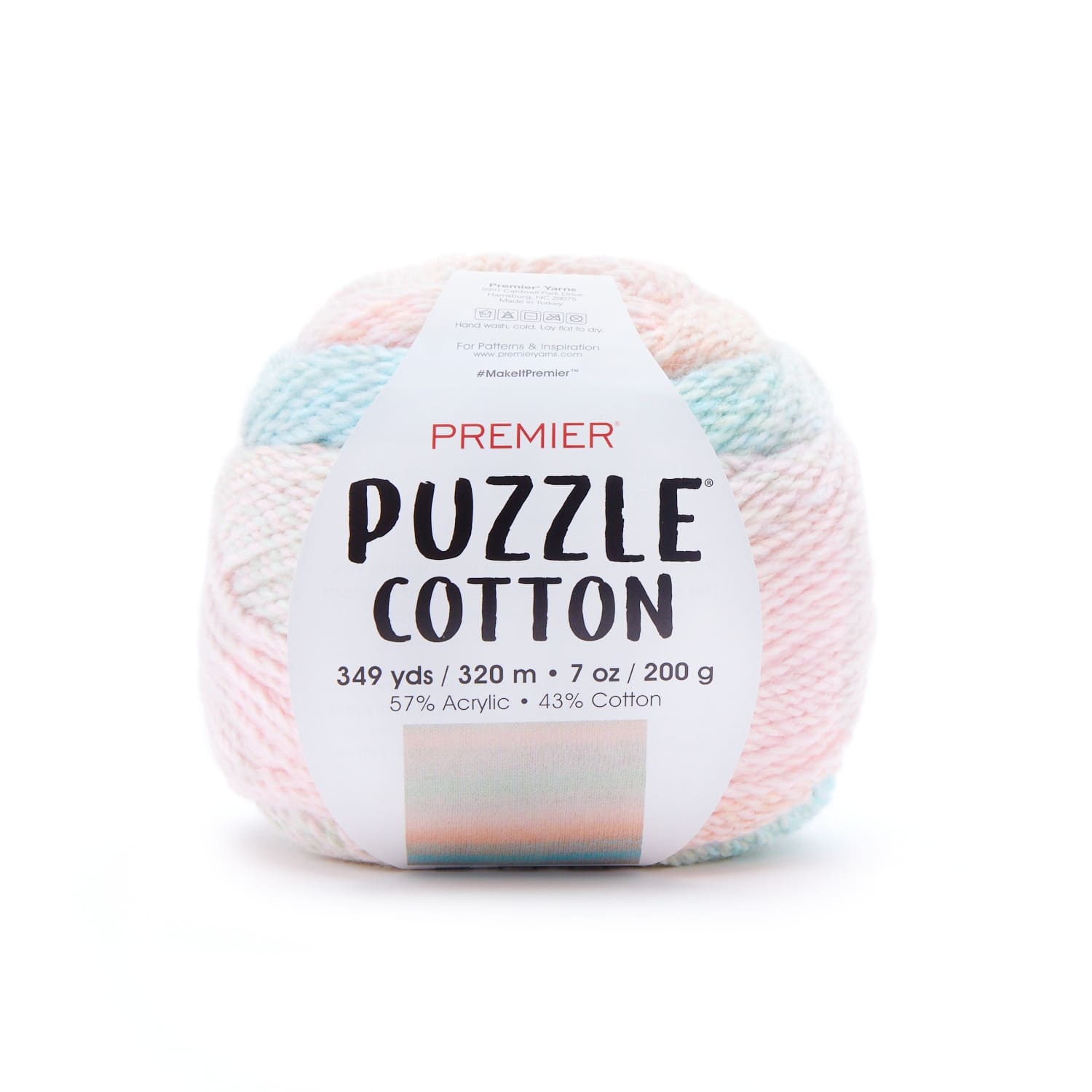 Premier® Puzzle® Cotton Yarn, Color: Fog Bank | Michaels