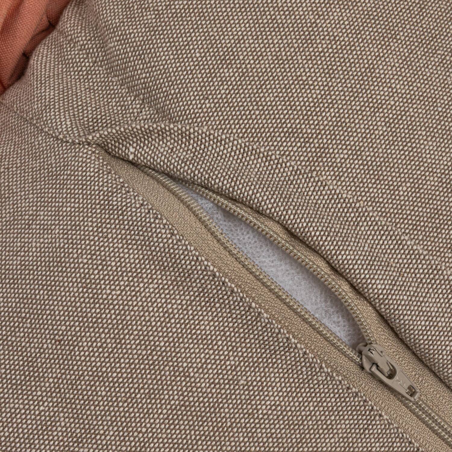 Hello Honey® Red Floral Printed Chambray Back & Ruffle Cotton Velvet Pillow