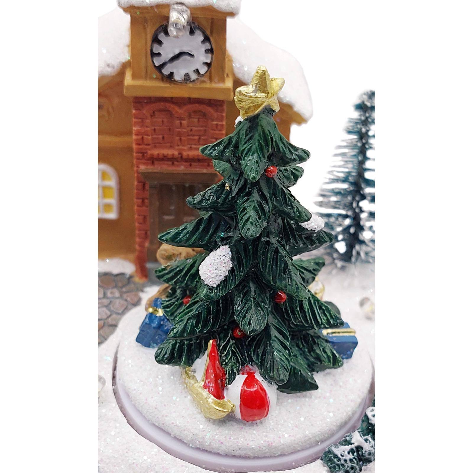 Wizardi 3" Snowy Church Christmas Village Decoration